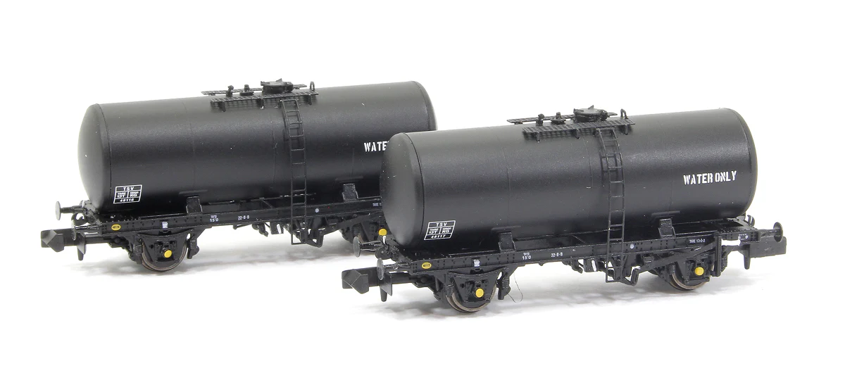 N35TA-206A 35T Class A Tank Wagon Black "Water Only" Livery - Twin Pack