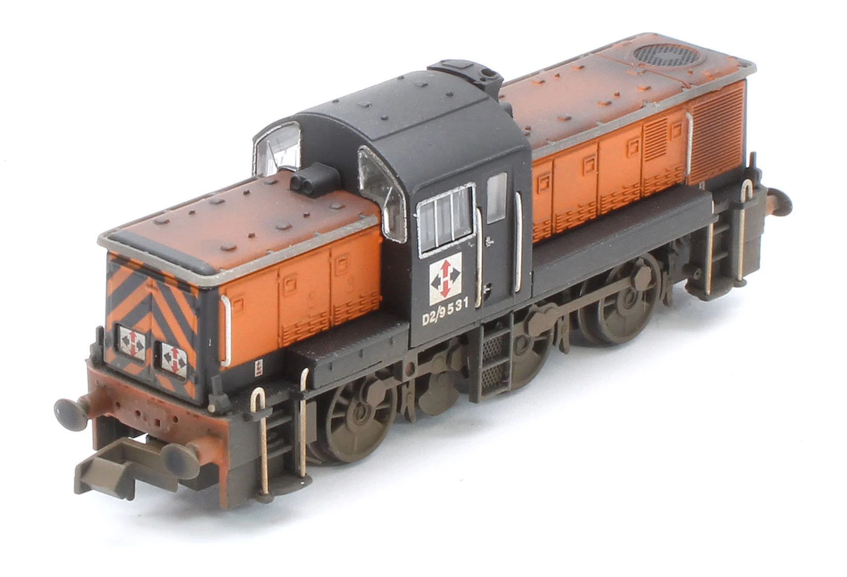 372-954W Bespoke Weathered Class 14 D2/9531 NCB British Oak Orange & Black Diesel Locomotive - Image 9