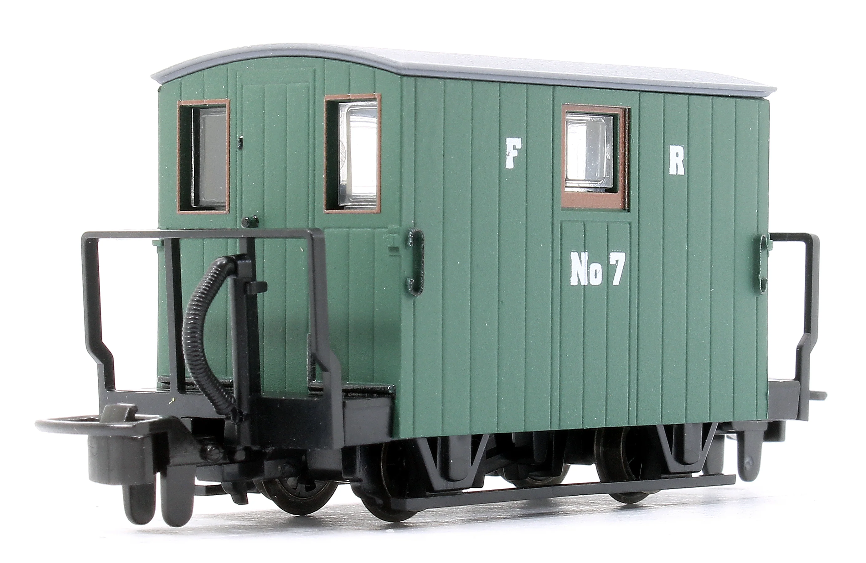 GR580A 4 Wheel Ffestiniog Railway Two Balcony Brake Van Green No.7 - Image 2
