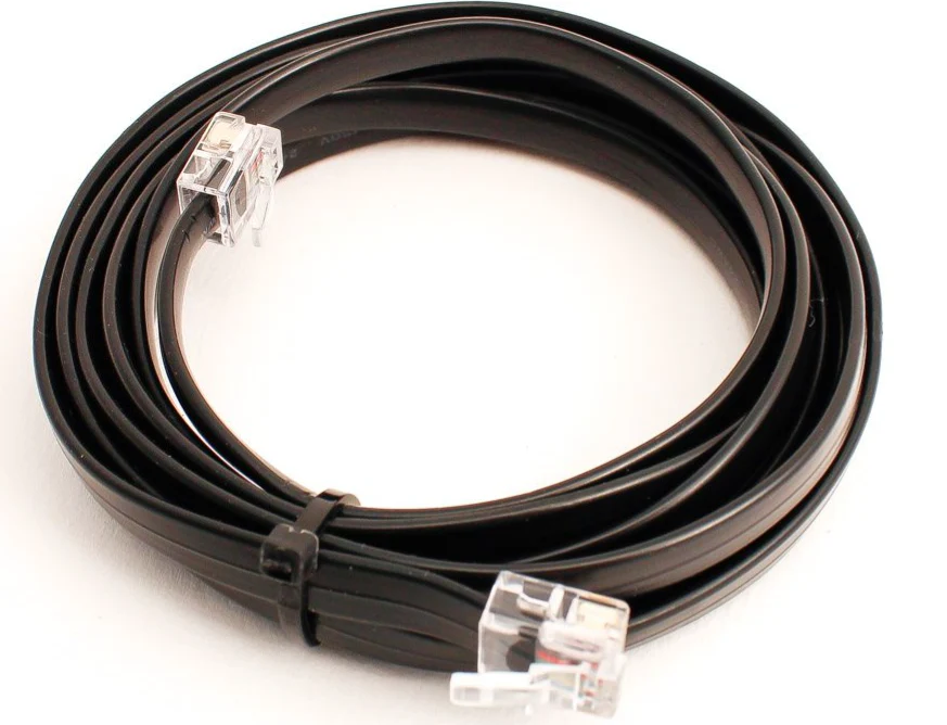 DCD-RJ12.3m 6-wire Flat Cable w/RJ12 Connectors (3m)