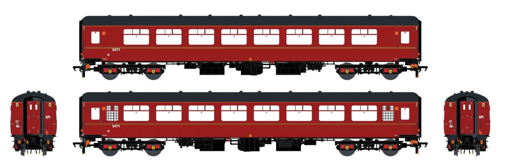 BR Mk.2b TSO 5471 Maroon (South Wales & West)