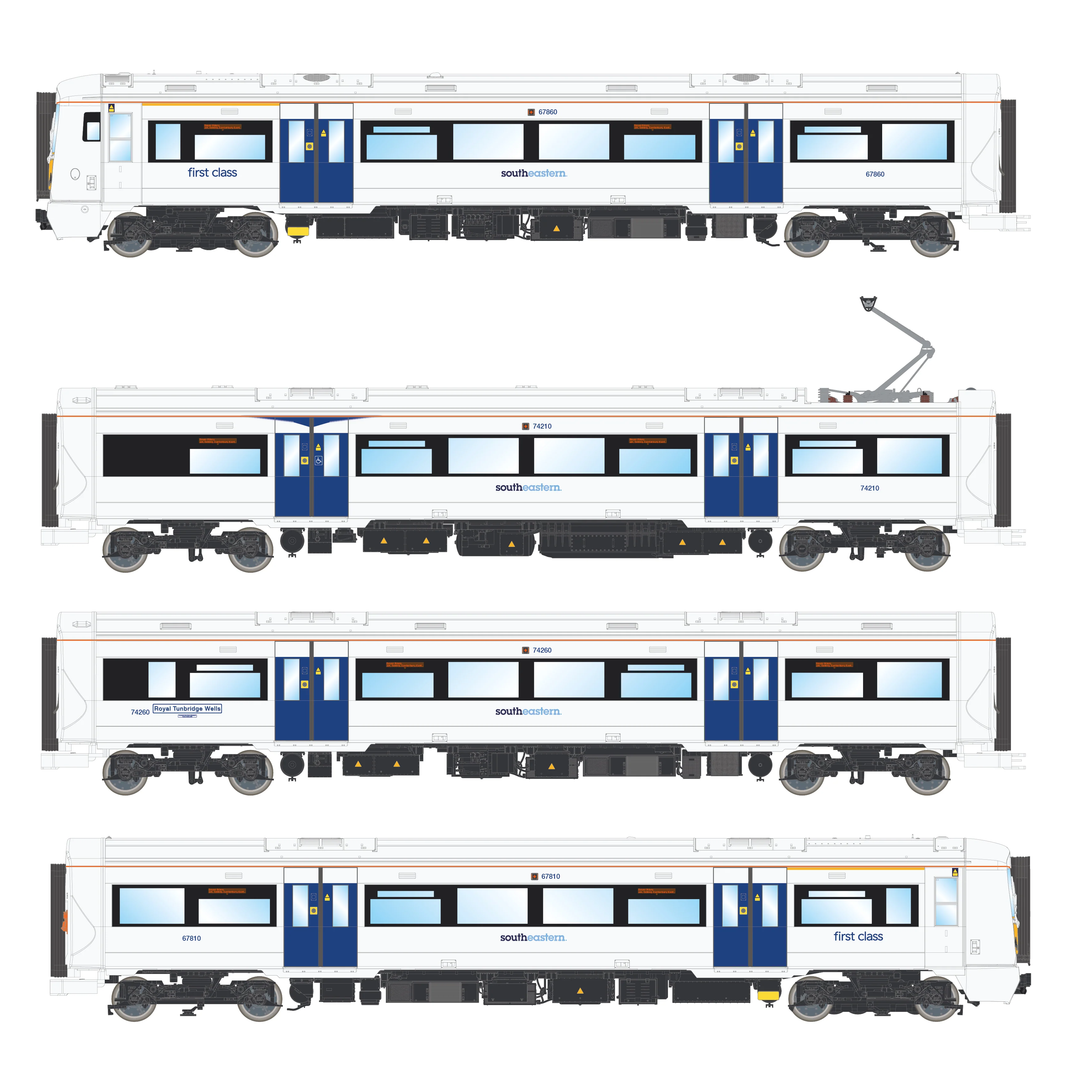 ACC3044 Class 375 'Electrostar' 4-car EMU 375610 SouthEastern White