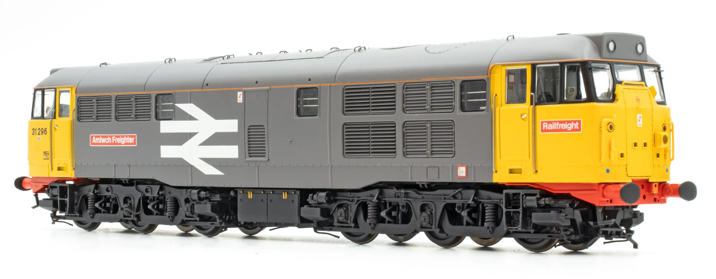Class 31 31296 Railfreight Grey with Orange Cantrail Stripe 'Amlwch Freighter / Trên Nwyddau Amlwch' Diesel Locomotive - DCC Sound - Image 2