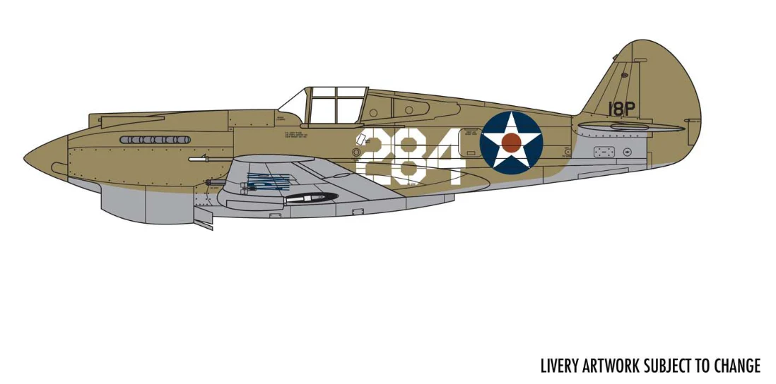 A01003B Curtiss P-40B Warhawk Model Kit - Image 2