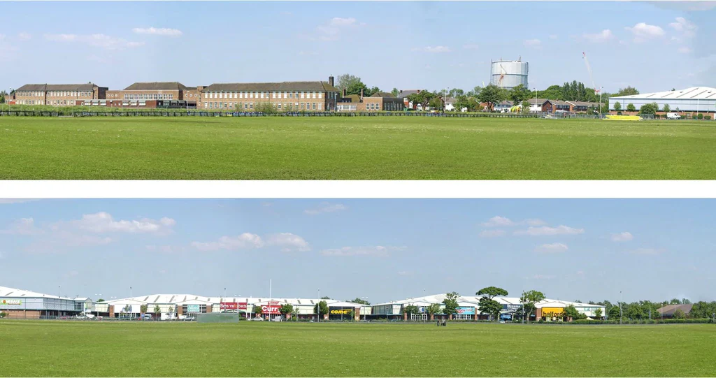 95378 Art Printers Premium RETAIL PARK N GAUGE 9" High Backscene