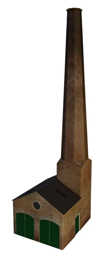 ATD011 Stone Boiler House & Chimney Card Kit