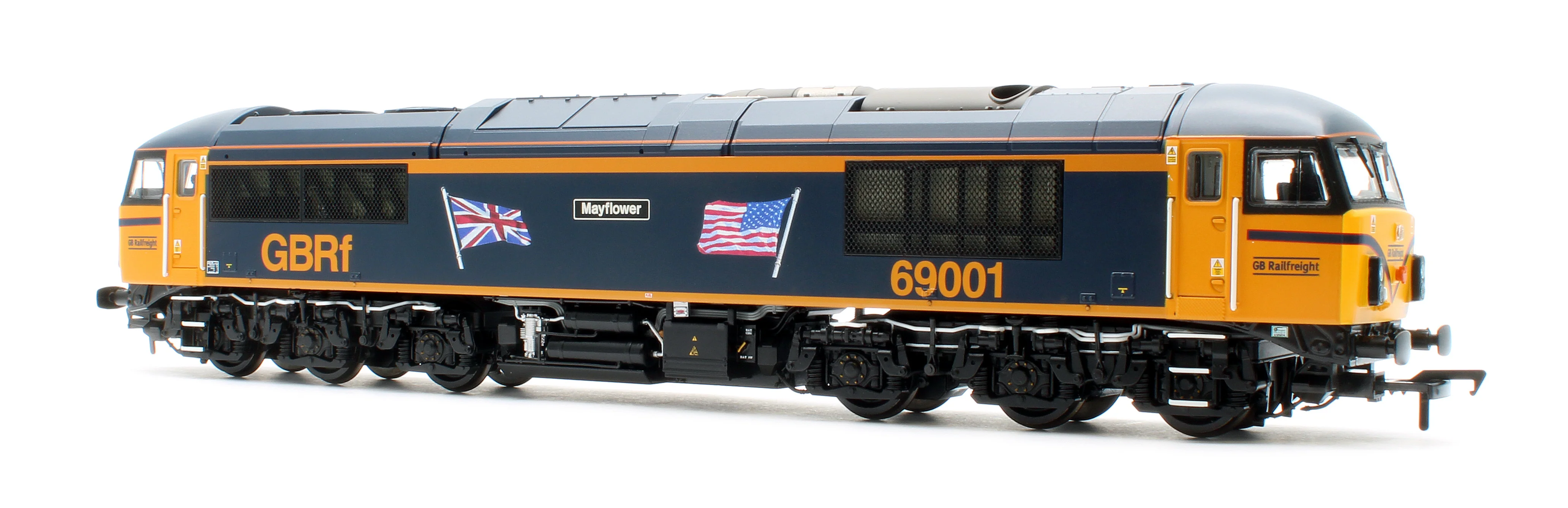 35-776SFX Class 69 69001 'Mayflower' GBRf (UK & US Flags) Diesel Locomotive - DCC Sound Deluxe - Image 2