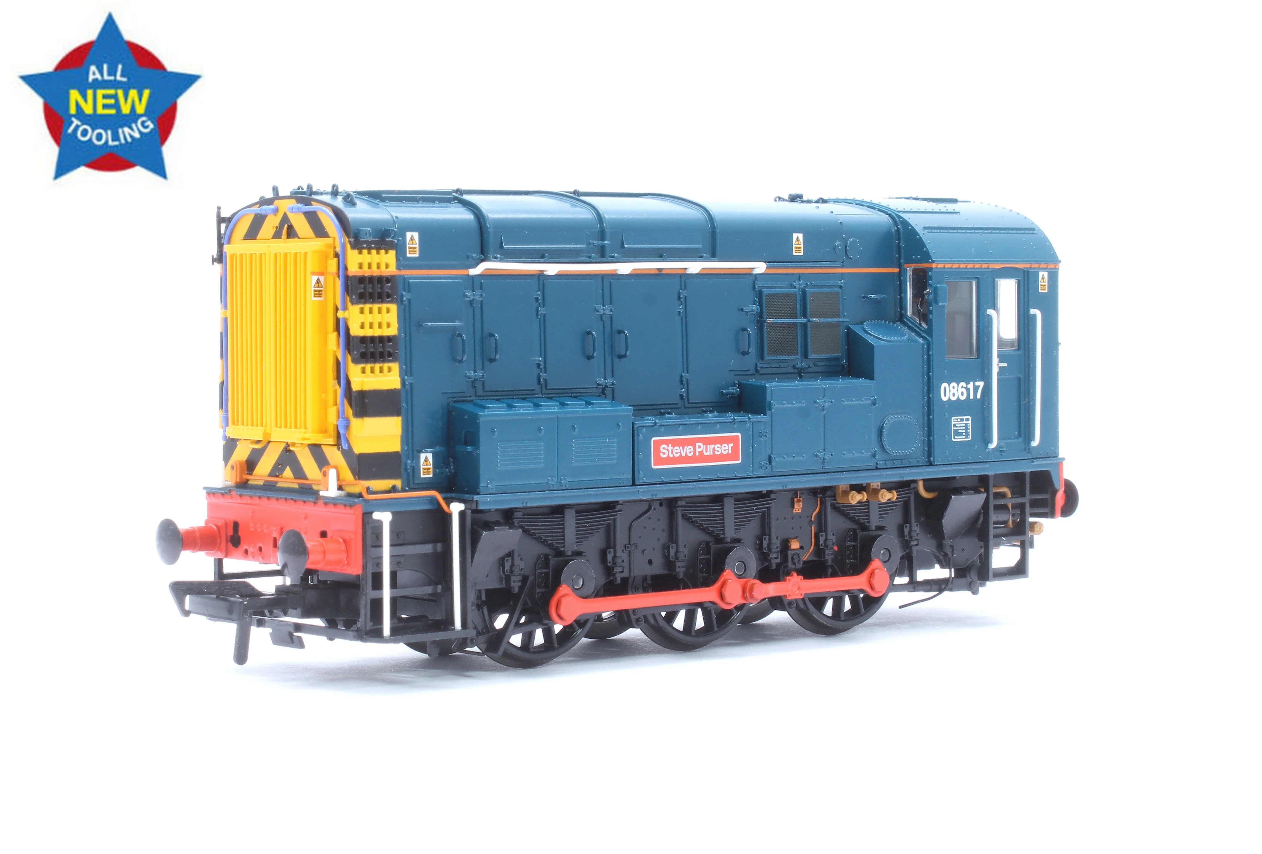 35-915 Class 08 08617 'Steve Purser' BR Blue Diesel Locomotive