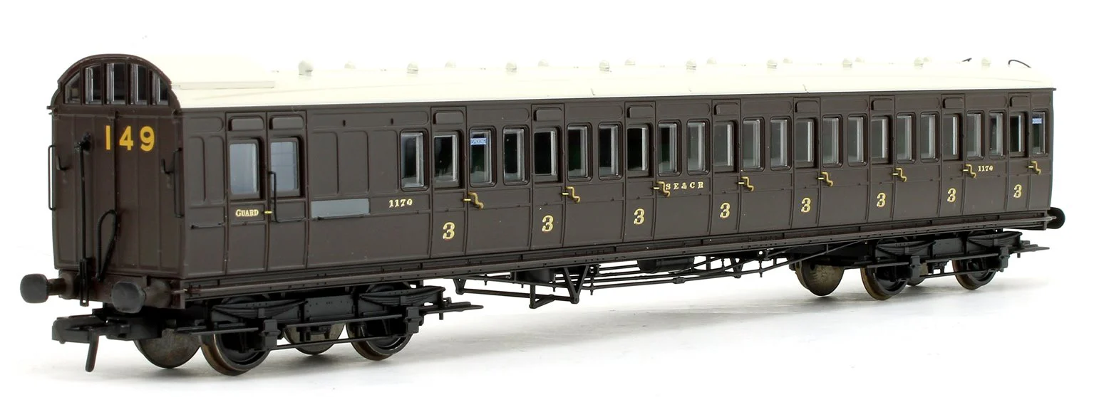 SE&CR 60ft Birdcage Brake Third SE&CR Wellington Brown 1170