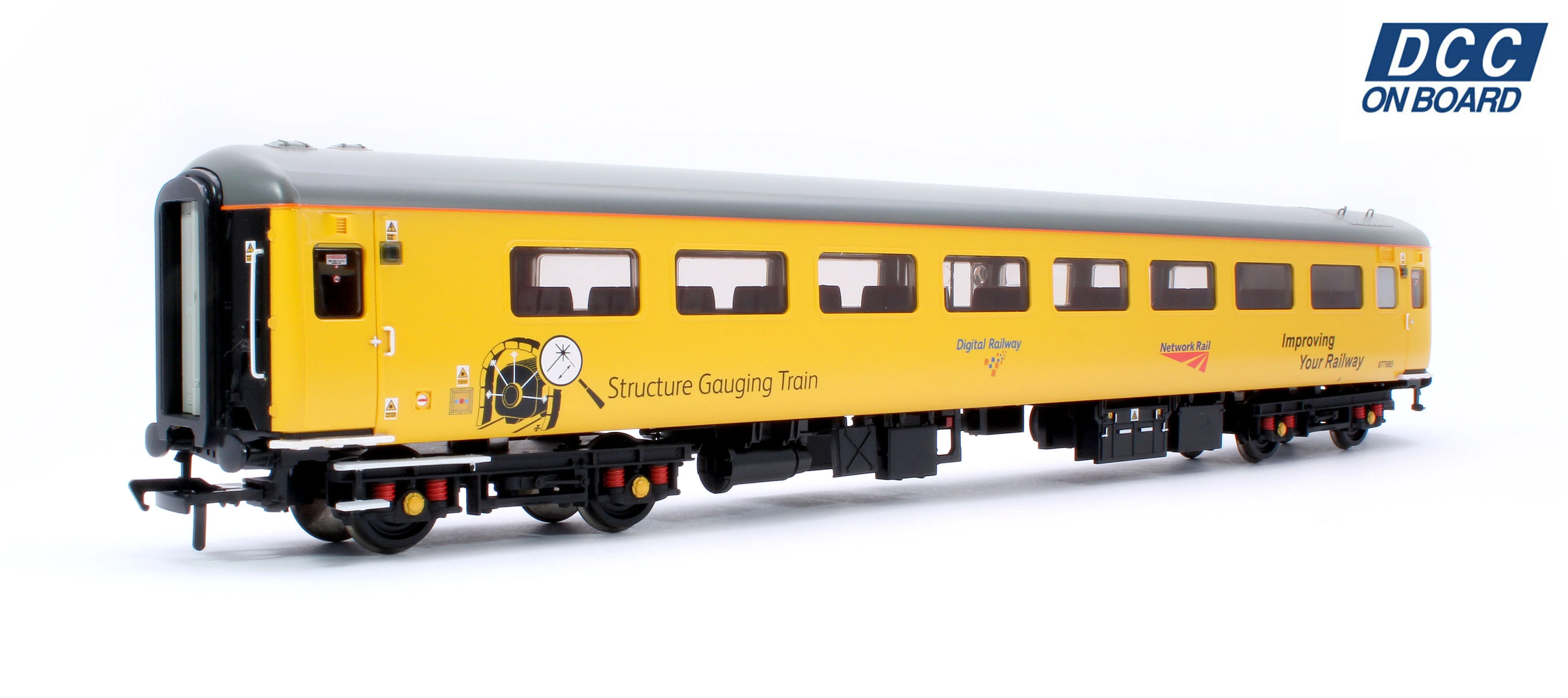 BR Mk2F ex-TSO Structure Gauging Train Coach Network Rail Yellow No.977985 - DCC Fitted - Image 3