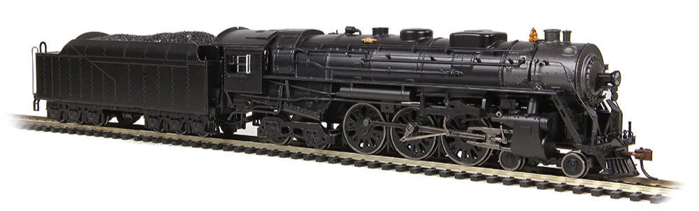 4-6-4 Hudson - Pained, Unlettered - Black - Steam Locomotive - DCC Sound