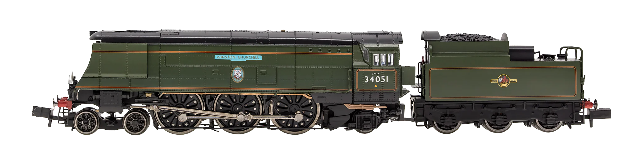 2S-034-007D Battle of Britain ‘Winston Churchill’ 34051 BR Green Late Crest - DCC Fitted - Image 4