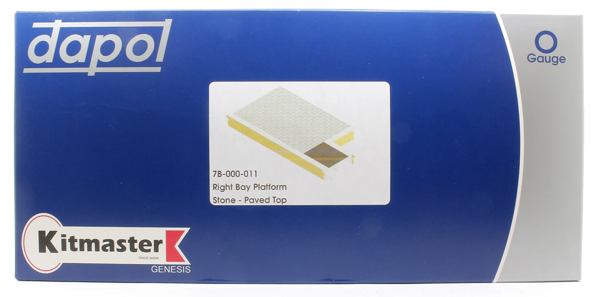 7B-000-011 Kitmaster Genesis - Bay Right Platform Stone Facing Tarmac/Paved Top
