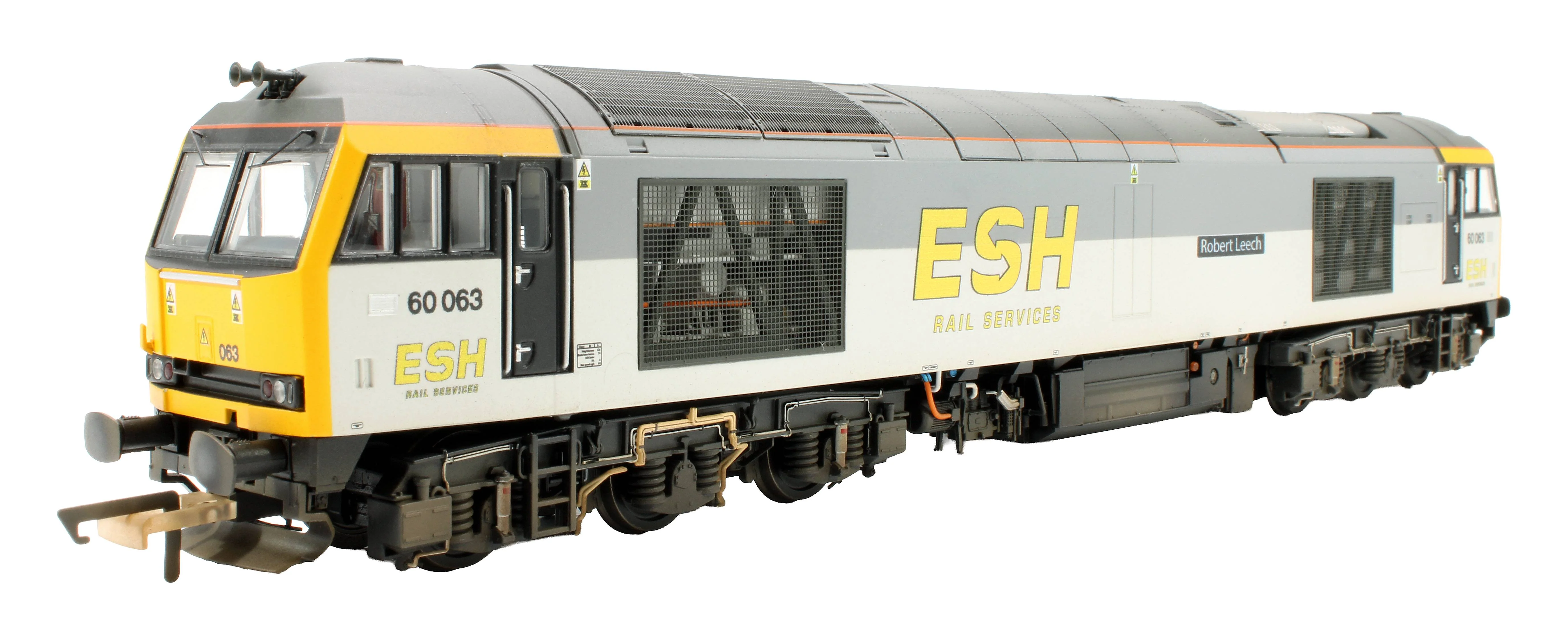 Bespoke Weathered Class 60 60063 'Robert Leech' ESH Rail Services Grey Diesel Locomotive - DCC Sound - Expert Rails Bespoke Re-livery