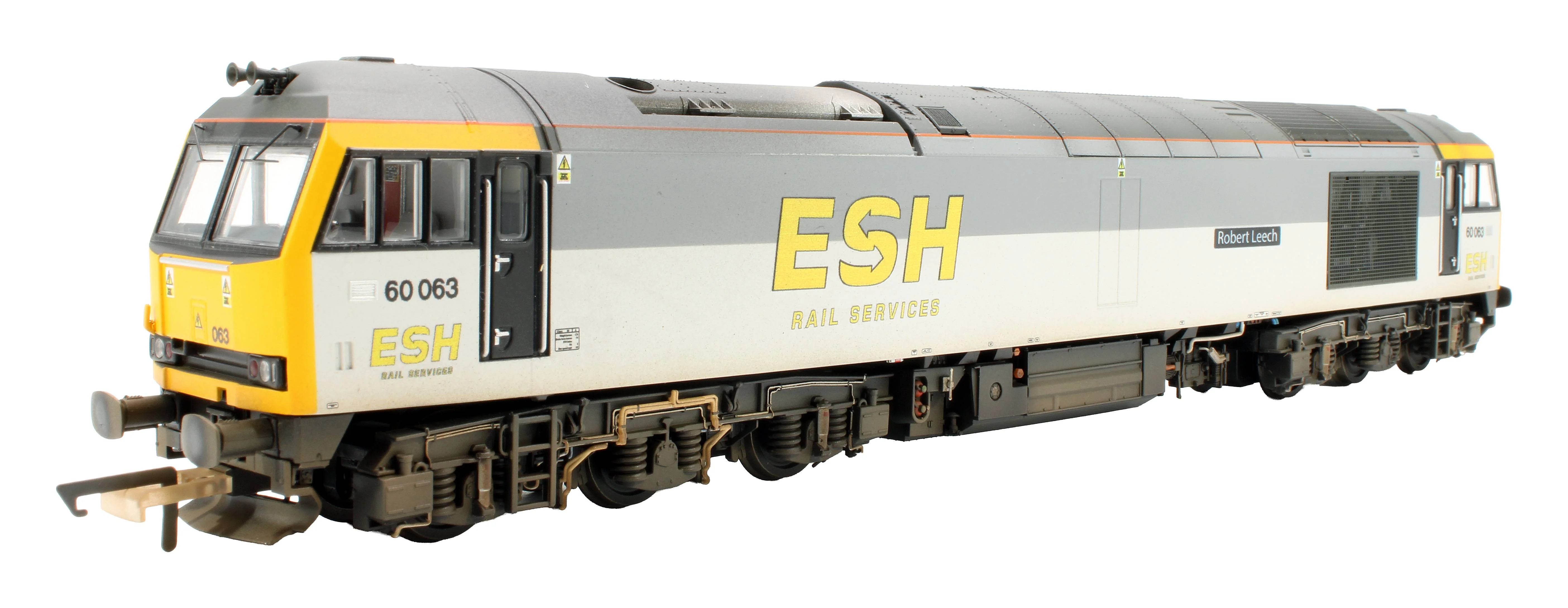 Bespoke Weathered Class 60 60063 'Robert Leech' ESH Rail Services Grey Diesel Locomotive - DCC Sound - Expert Rails Bespoke Re-livery - Image 3