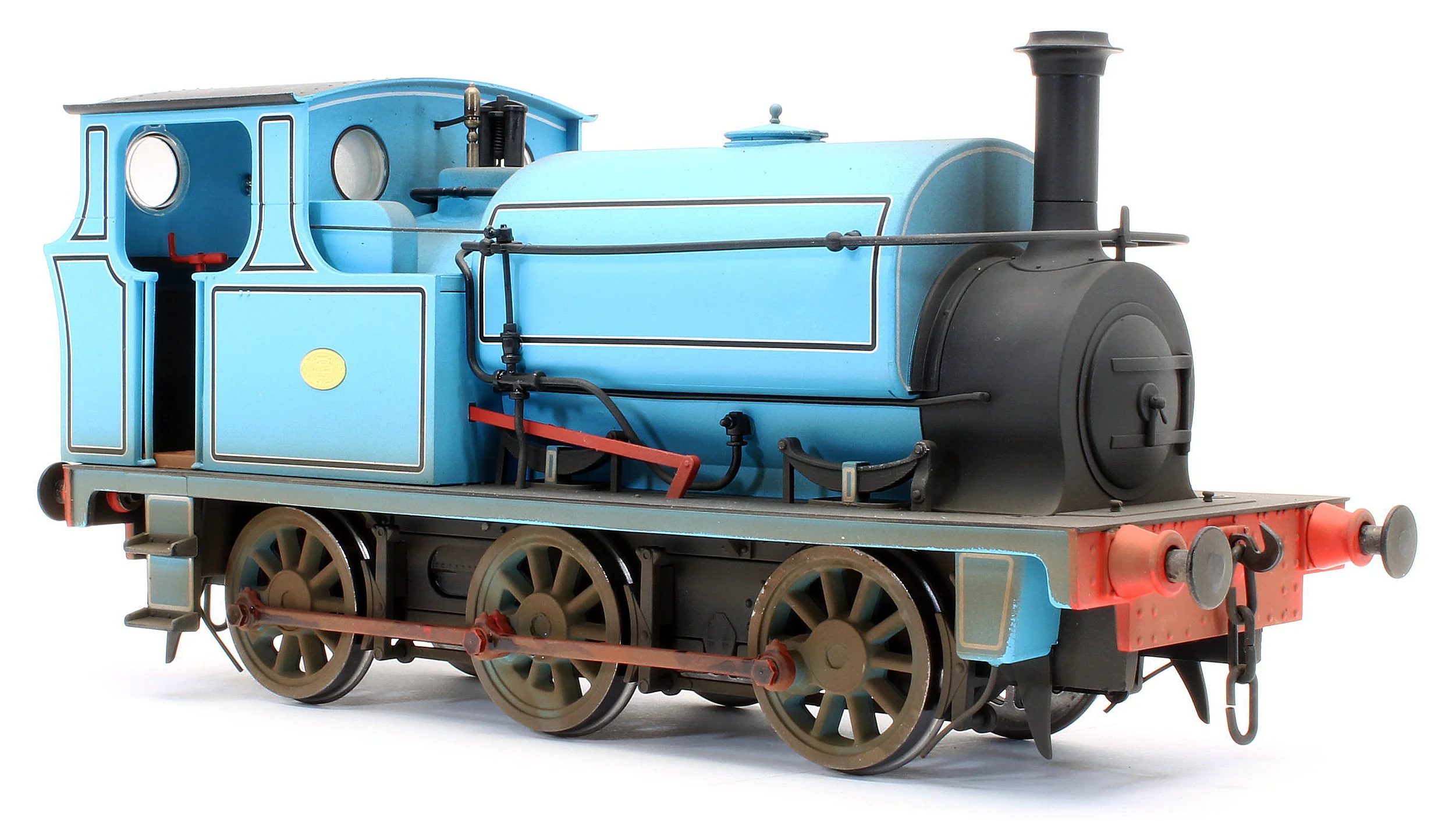Bespoke Weathered Hudswell Clarke 0-6-0 Tank Lined Blue Steam Locomotive - Medium Finish, Works Plates Added - Image 2