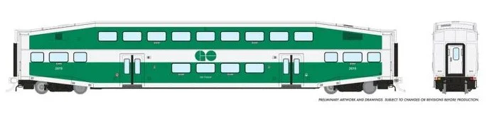 146036 BiLevel Commuter Car: GO Transit - Late: Set #1 (Cab: 254 Coaches: 2619, 2653) - Image 2