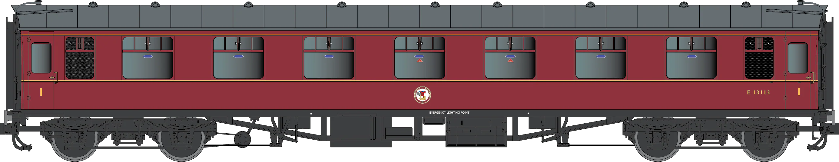 7P-002-052D BR Mk1 Maroon FK M13221 Midland Region - DCC Fitted