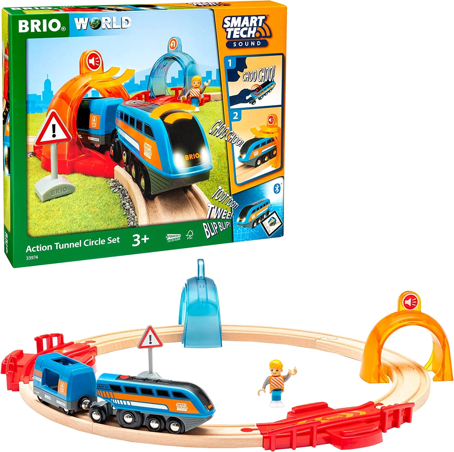 33974 Brio World Smart Tech Sound - Action Tunnel Circle Set