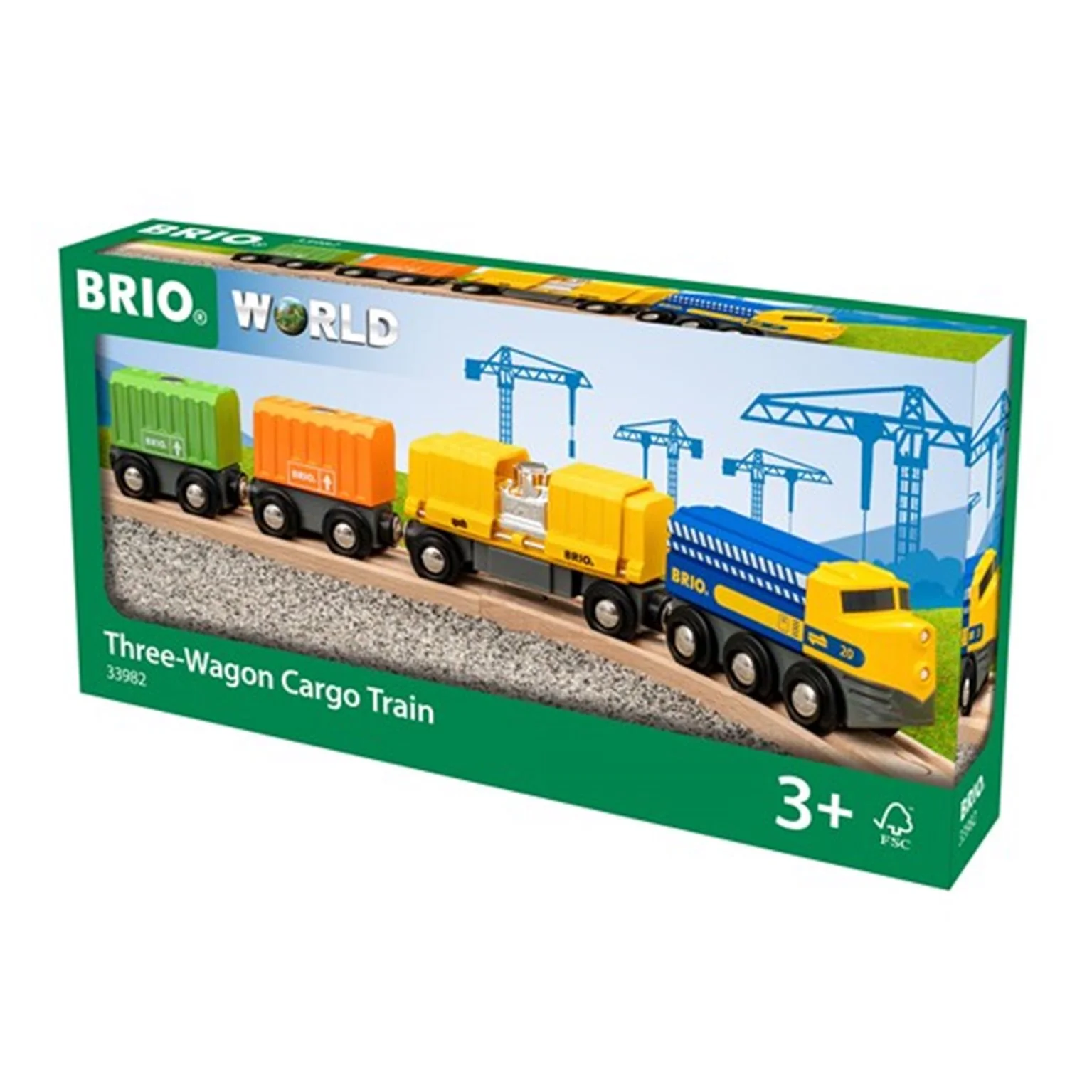 33982 BRIO WORLD - Three-Wagon Cargo Train - Image 3