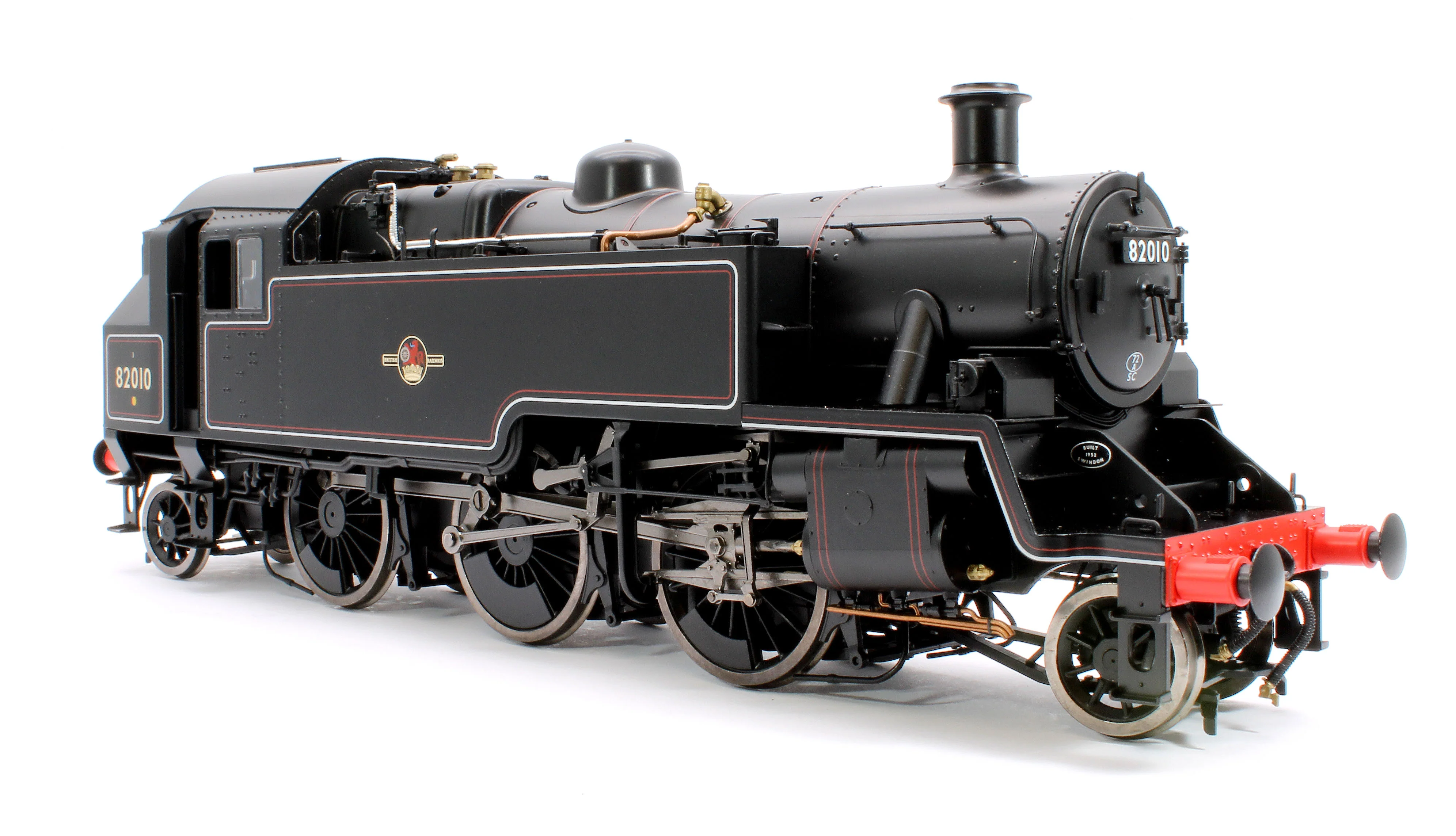 LHT-S-8201D British Railways Standard 3MT 2-6-2T Lined Black Late Crest 82010 - Steam Tank Locomotive - DCC Fitted - Image 5