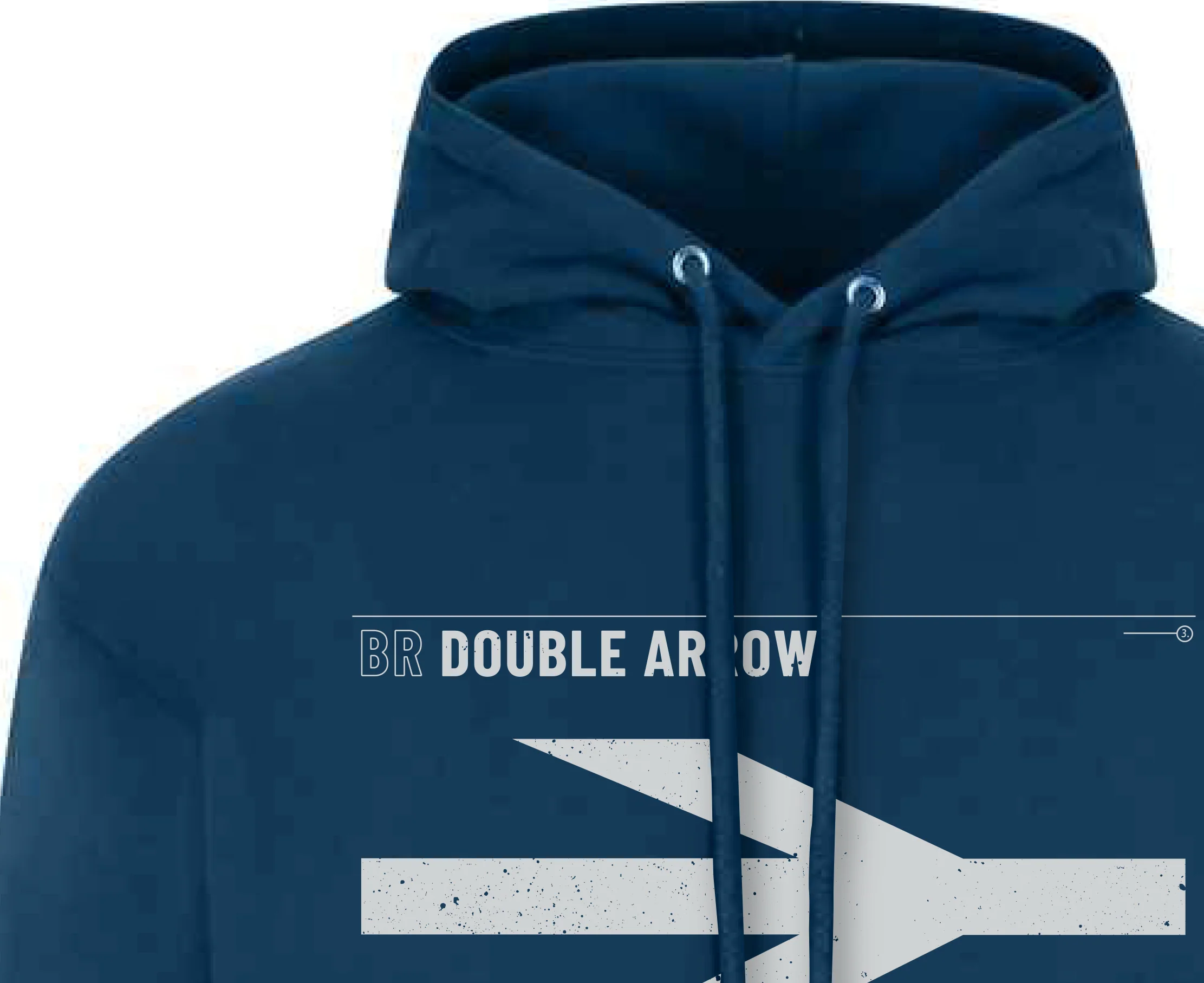 BRLOGO-HOODIE British Railways BR Double Arrow Logo Railway Hoodie (Blue) - Image 2