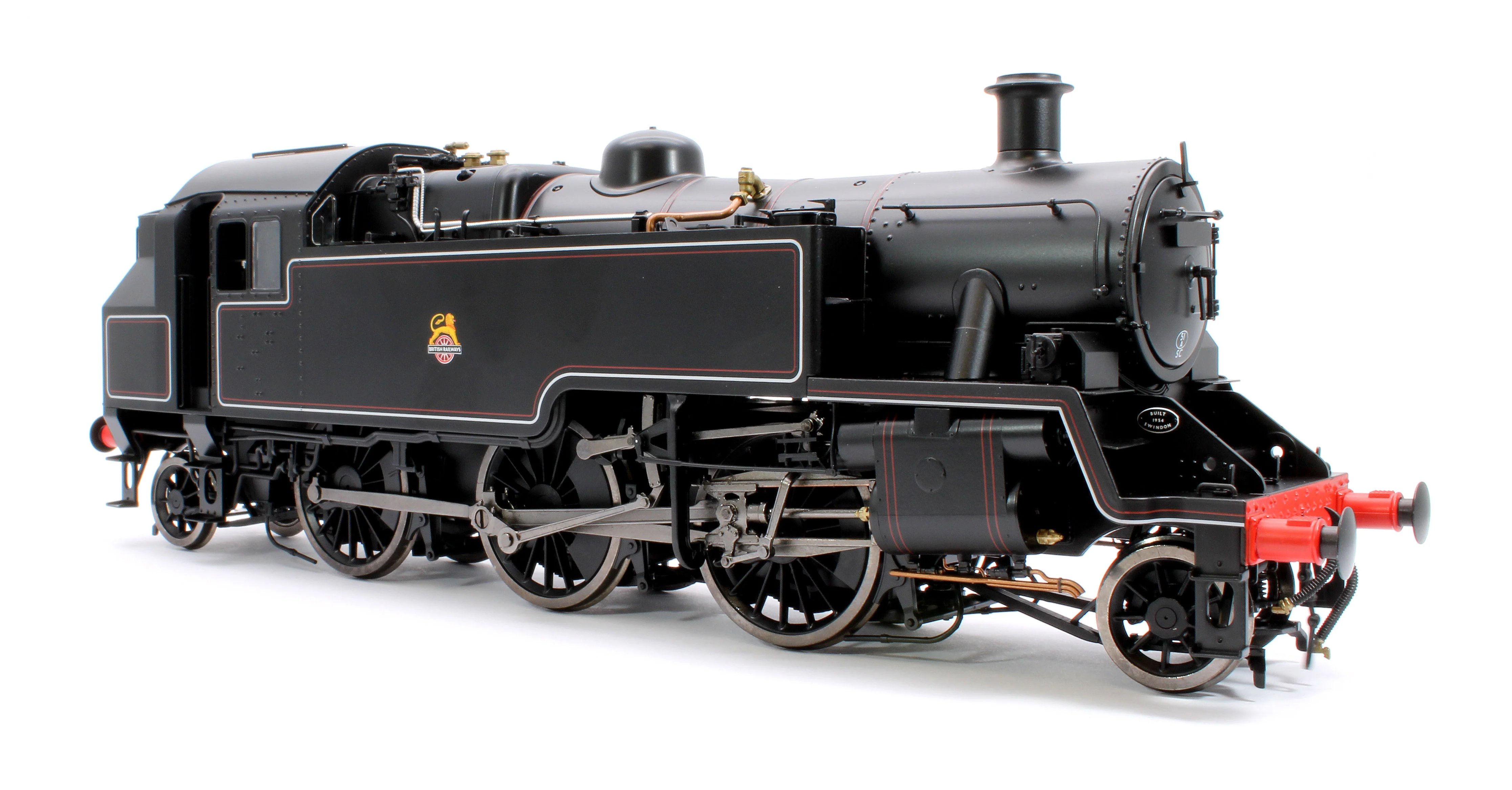 LHT-S-8202U British Railways Standard 3MT 2-6-2T Lined Black Early Crest Unnumbered - Steam Tank Locomotive - Image 4