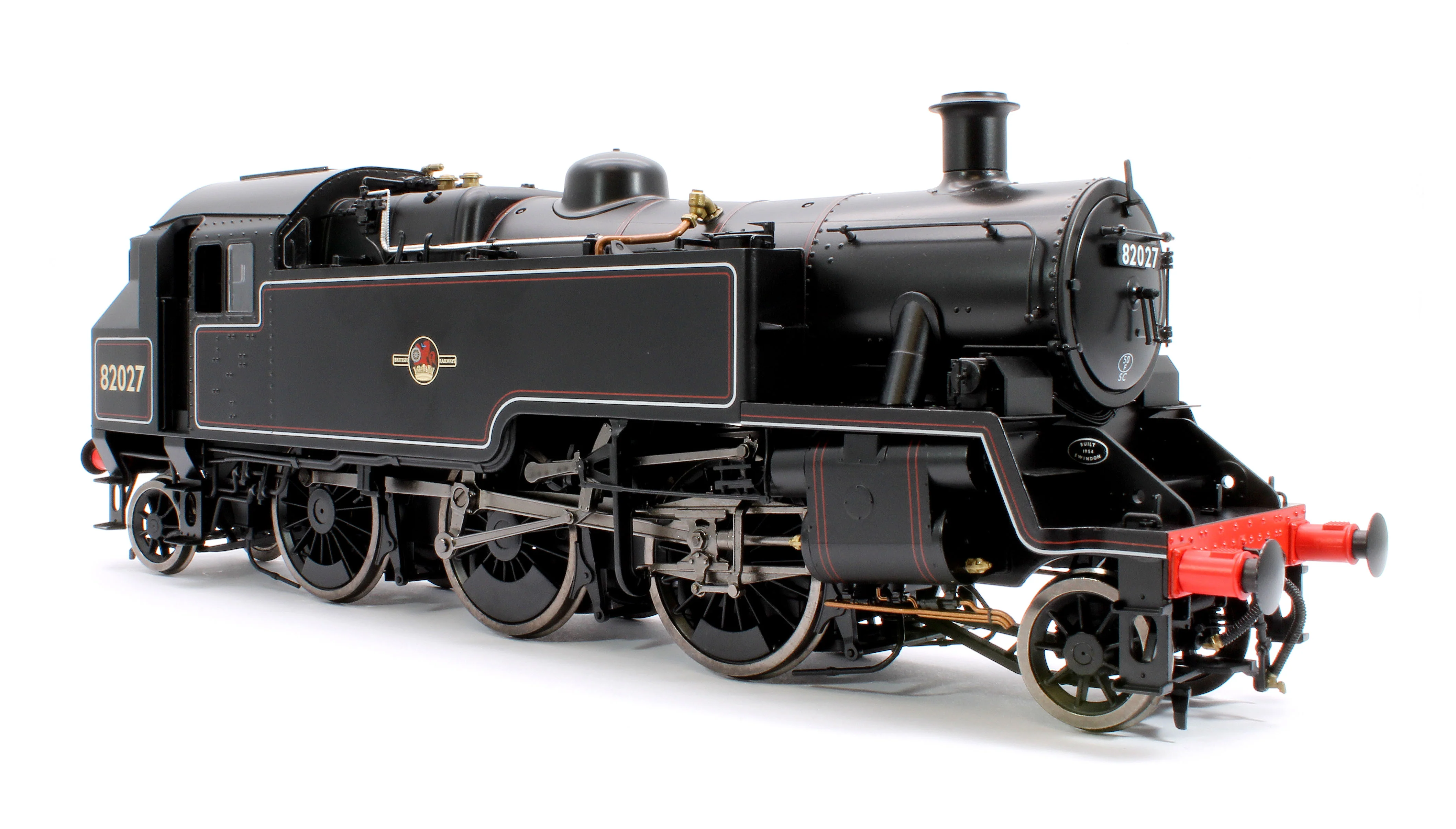 LHT-S-8203S British Railways Standard 3MT 2-6-2T Lined Black Late Crest 82027 - Steam Tank Locomotive - DCC Sound - Image 4