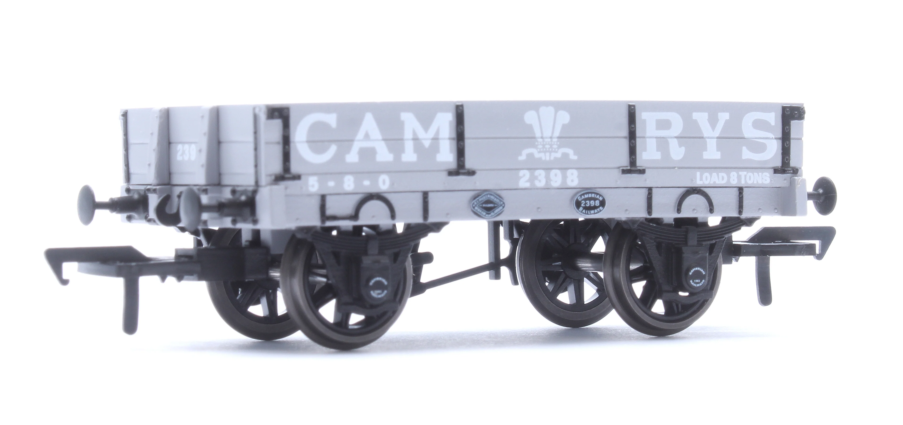 Cambrian Railways 2 Plank Dropside Open Wagon Cambrian Grey No. 2398 - Image 3