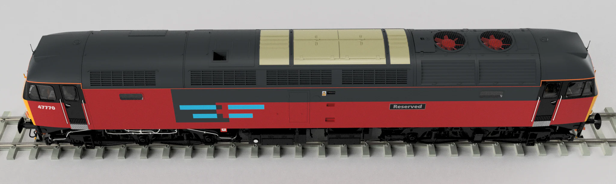 Highly Detailed Premium Weathered Class 47 Rail Express Systems 'Reserved' No.47770 Diesel Locomotive - Image 2