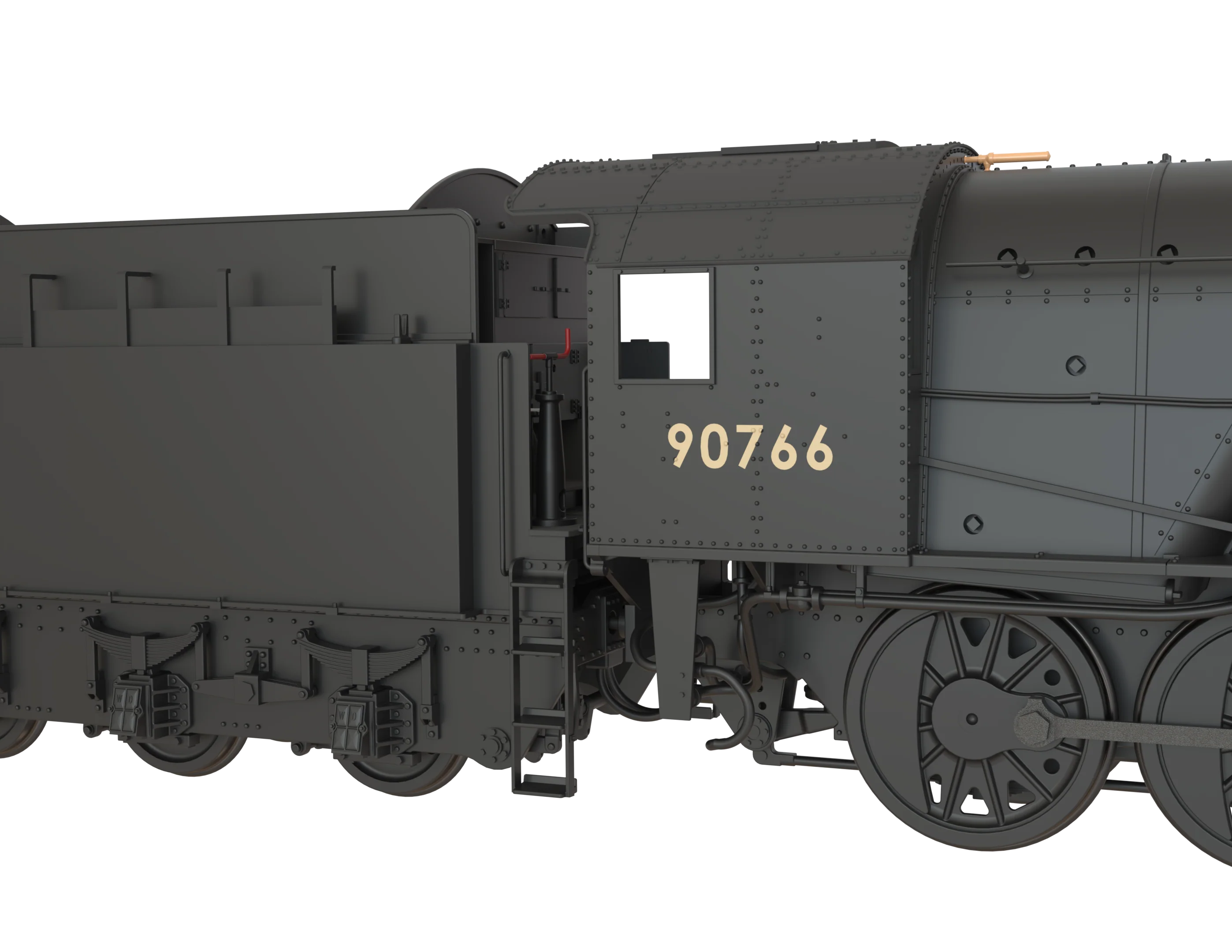 C1002S WD Austerity 2-10-0 BR Plain Black No.90766 Steam Locomotive - DCC Sound - Image 10