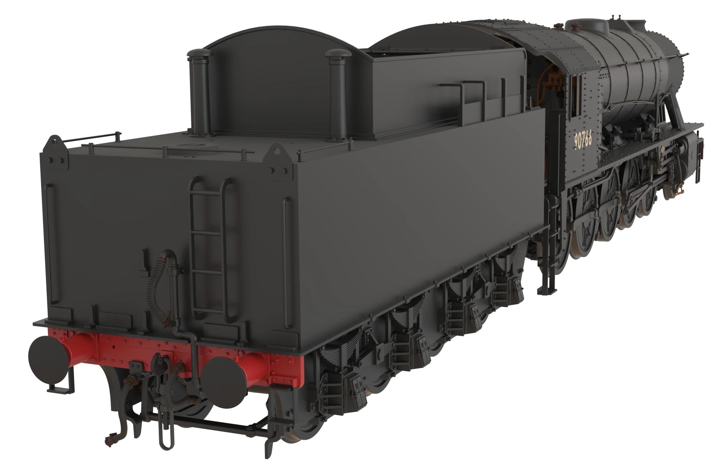 C1002S WD Austerity 2-10-0 BR Plain Black No.90766 Steam Locomotive - DCC Sound - Image 4