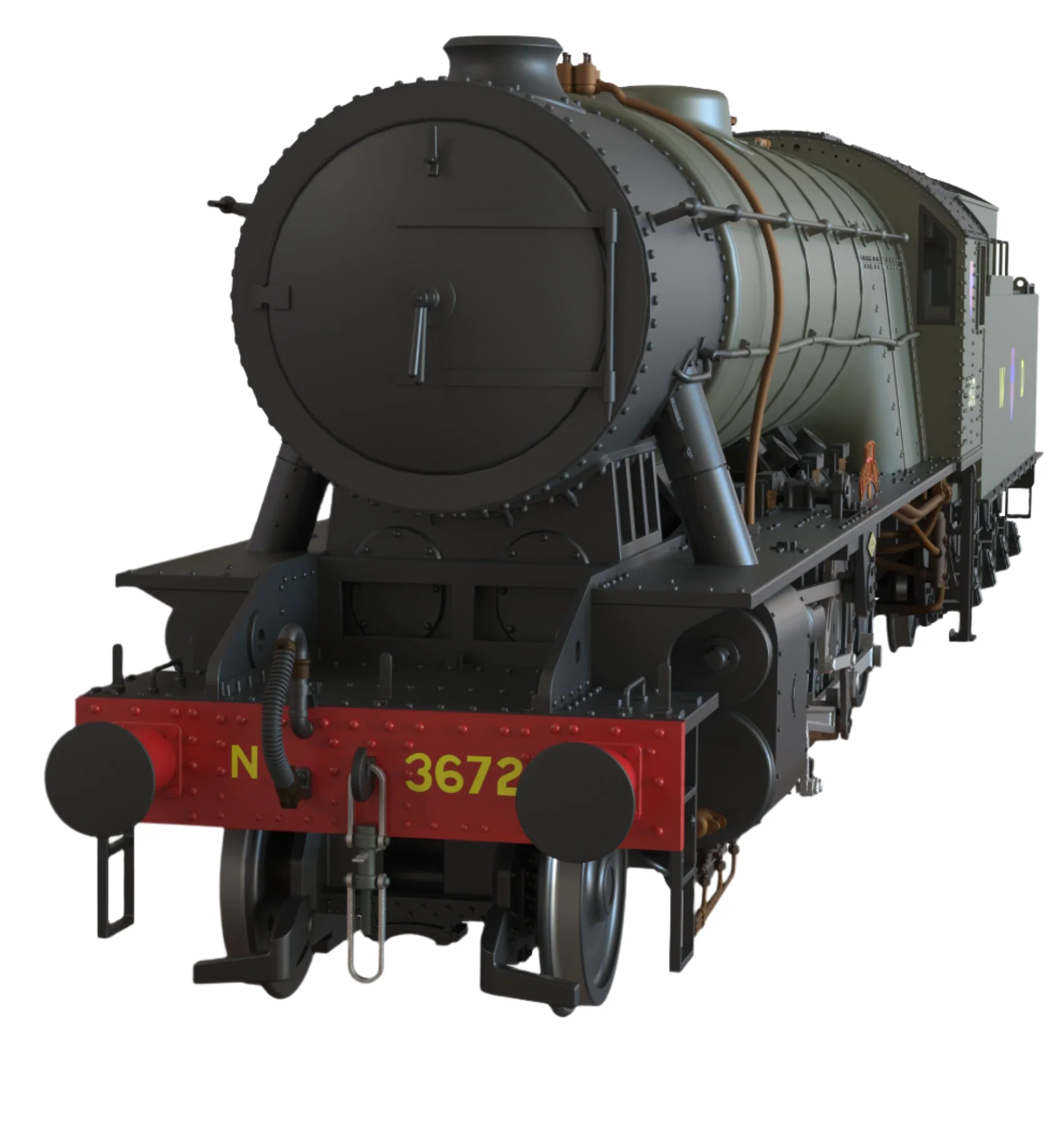 C1007Z WD Austerity 2-10-0 'Dame Vera Lynn' BR Brunswick Green No.3672 Steam Locomotive - Image 2