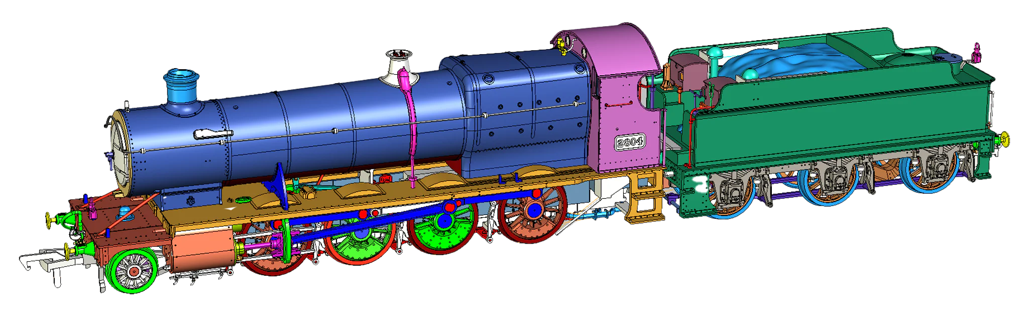 4S-009-002D Class 28xx / 2884 2804 Great Western Green 2-8-0 Steam Locomotive - DCC Fitted - Image 3