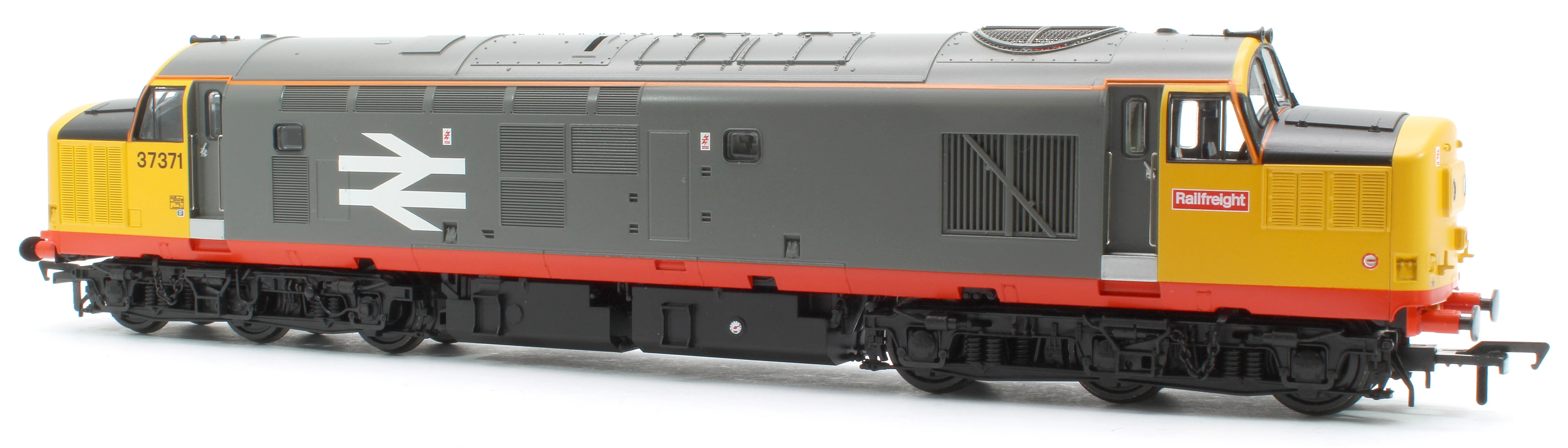Class 37/0 Centre Headcode 37371 BR Railfeight (Red Stripe) Diesel Locomotive - DCC Sound - Image 2