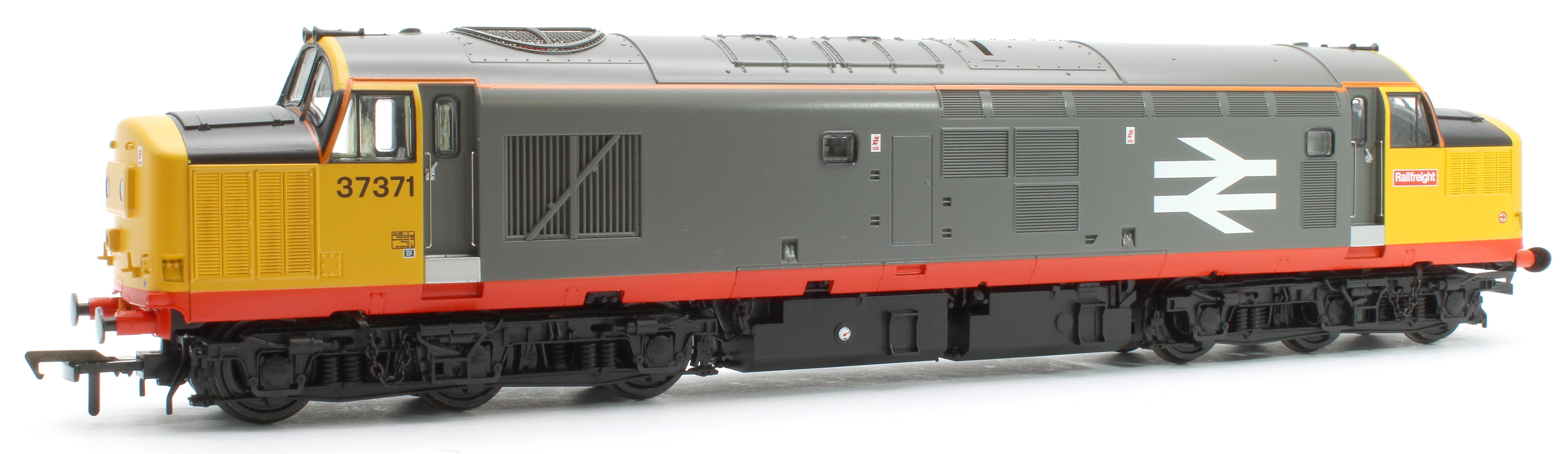 Class 37/0 Centre Headcode 37371 BR Railfeight (Red Stripe) Diesel Locomotive - DCC Sound - Image 3
