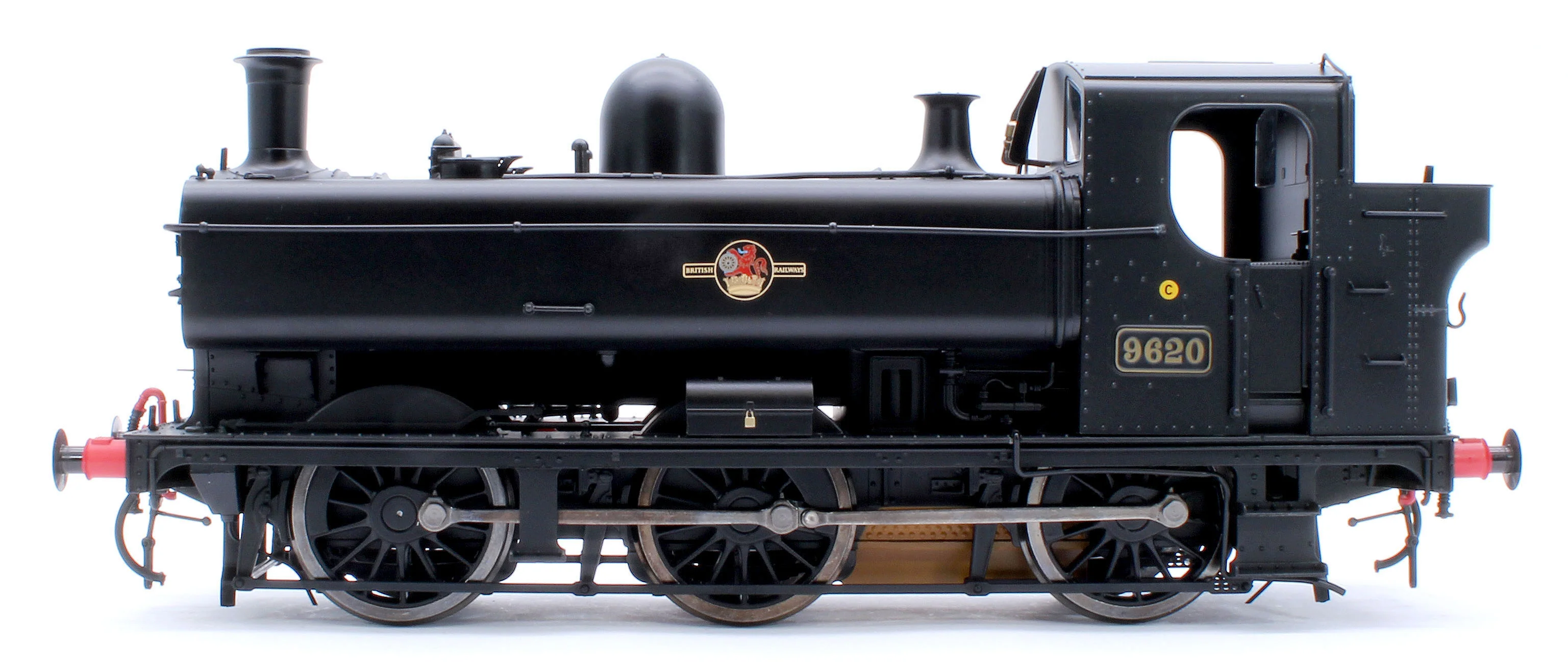 7S-007-021S Class 57xx Pannier BR Black Late Crest 9620 - Steam Tank Locomotive - Sound Fitted - Image 2