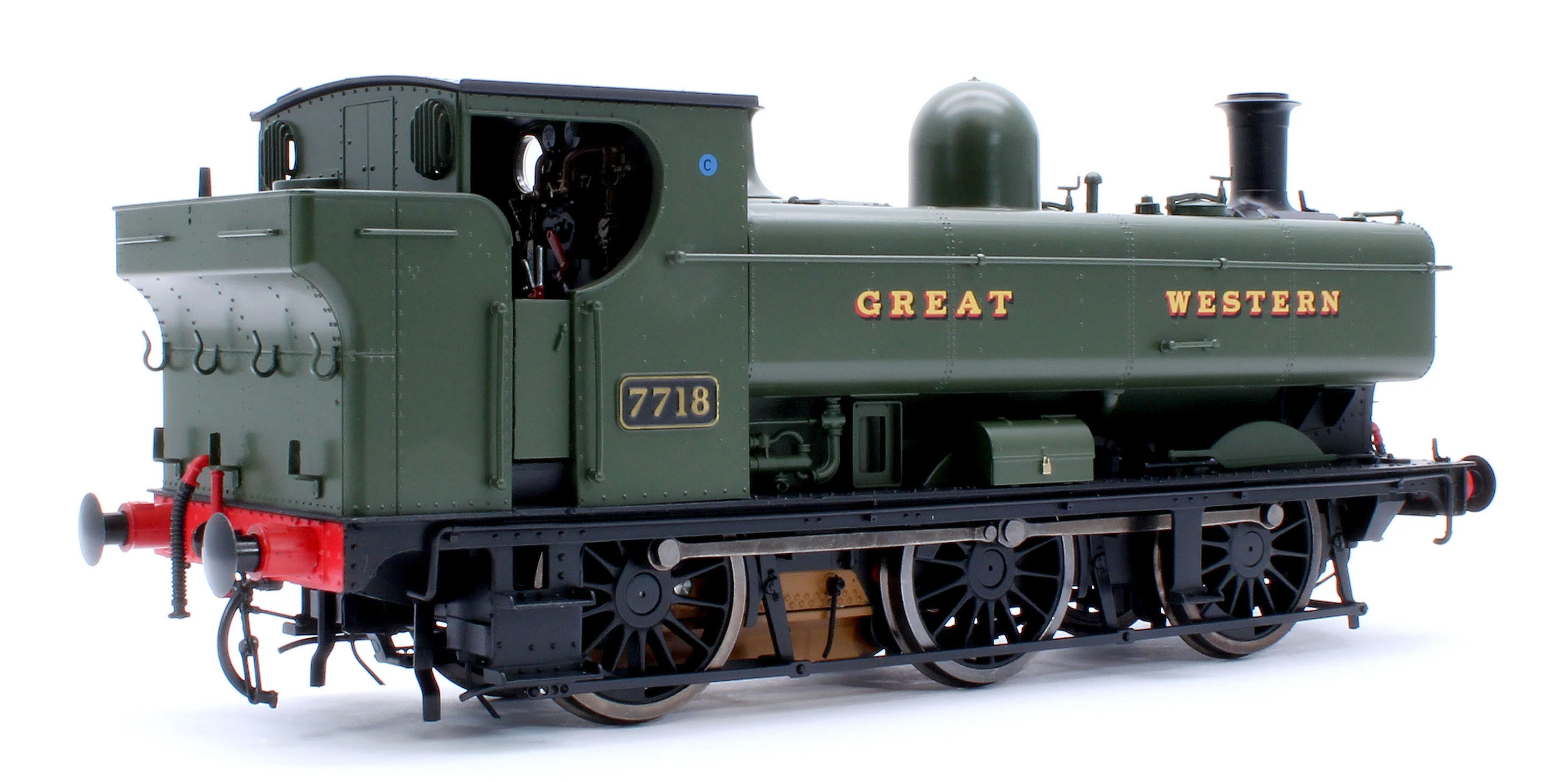 7S-007-013D Class 57xx Pannier 'Great Western' Green 7718 - Steam Tank Locomotive - DCC Fitted - Image 4