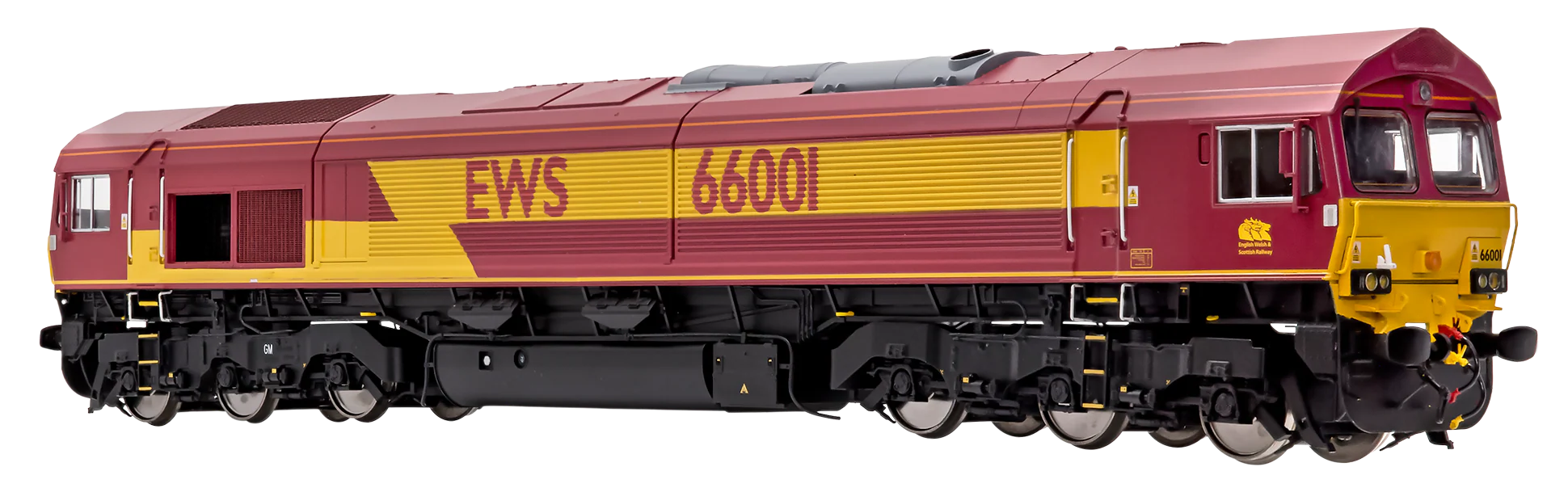 7D-066-001DS Class 66 66001 EWS Livery Diesel Locomotive - DCC Deluxe Sound Fitted - Image 2