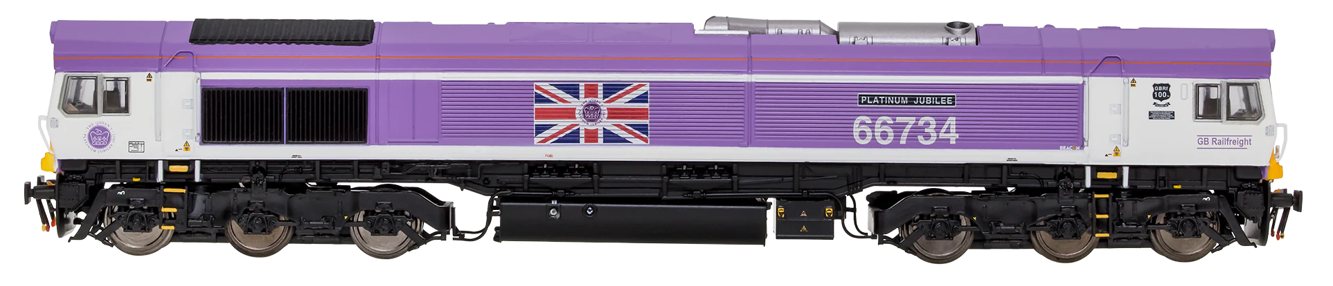 2D-066-006 Class 66 66734 Jubilee Pink "Platinum Jubilee" Diesel Locomotive - Image 3