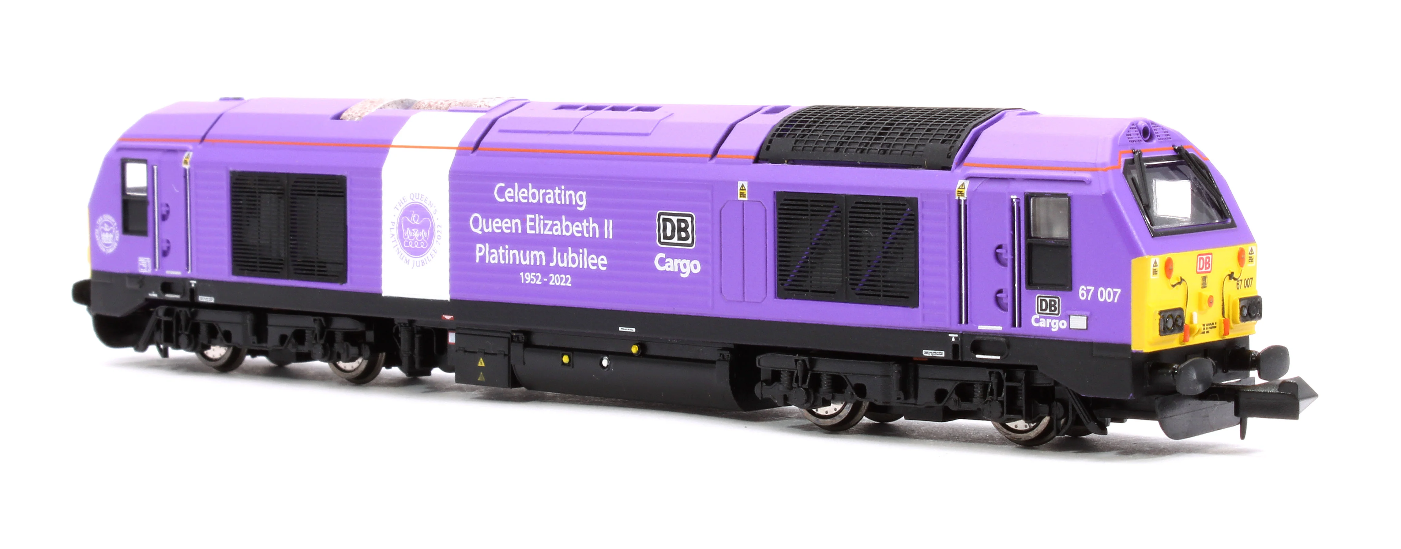 2D-010-016D Class 67 DB Cargo 'Celebrating Queen Elizabeth II Platinum Jubilee' 67007 Diesel Locomotive - DCC Fitted - Image 4