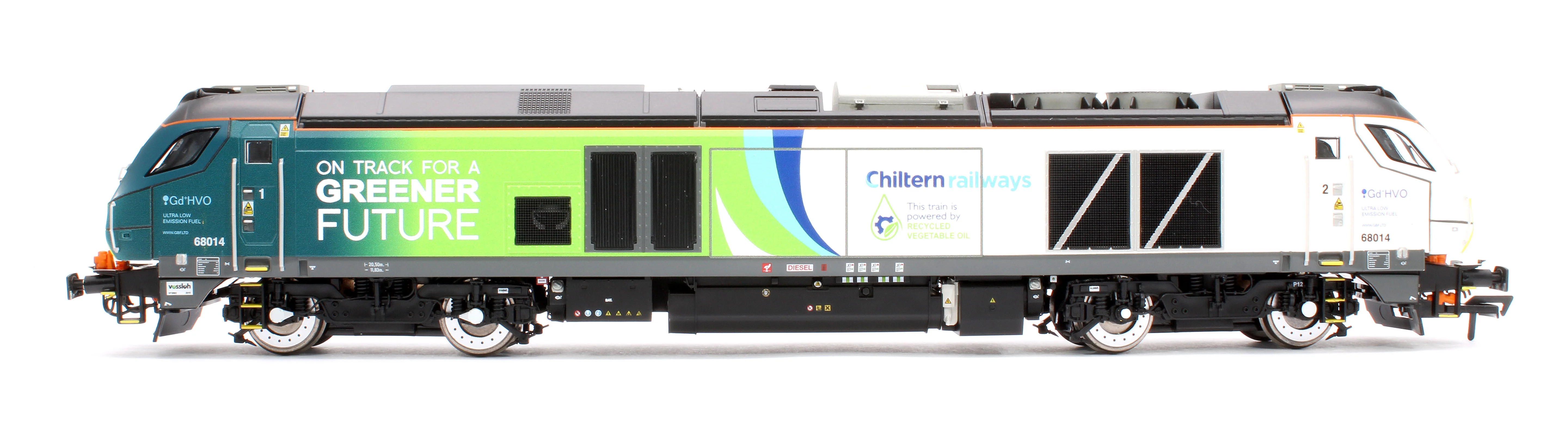 4D-022-028S Class 68 68014 Chiltern Green Bio Fuel Livery Diesel Locomotive - Sound Fitted - Image 6