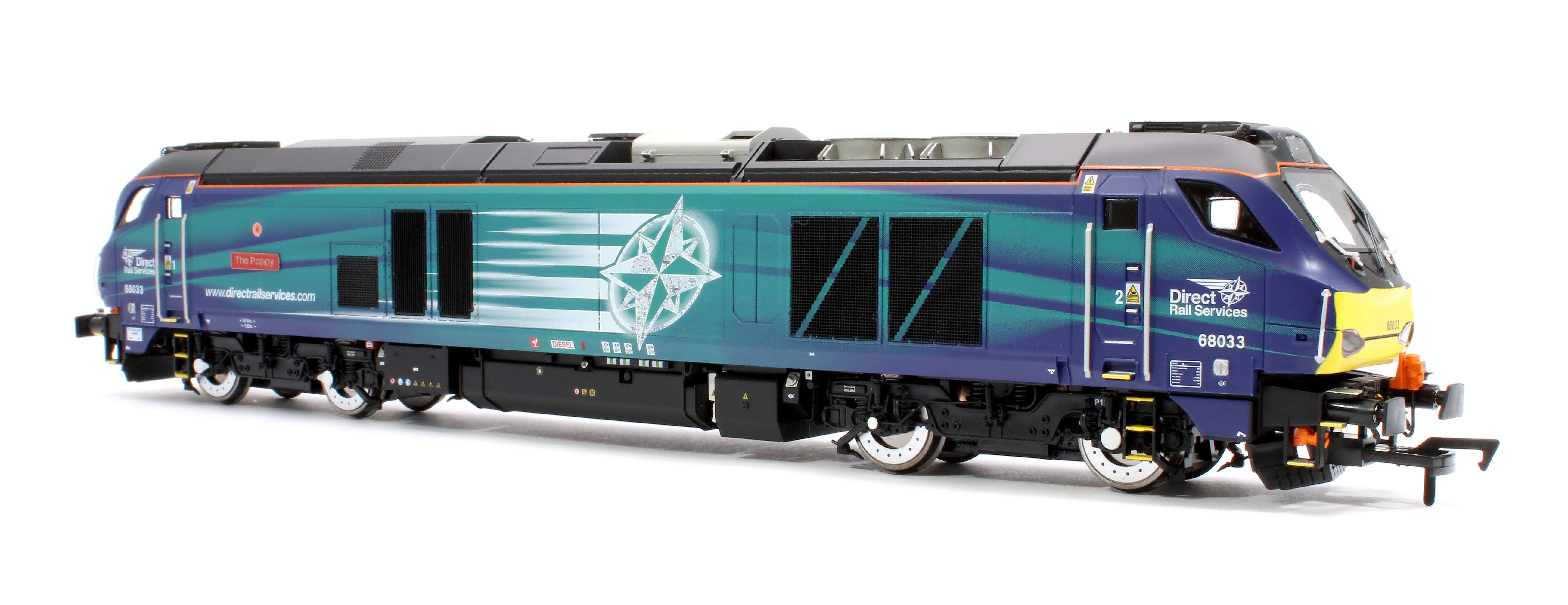 4D-022-026D Class 68 "The Poppy" 68033 DRS Compass with Poppy Diesel Locomotive - DCC Fitted - Image 2