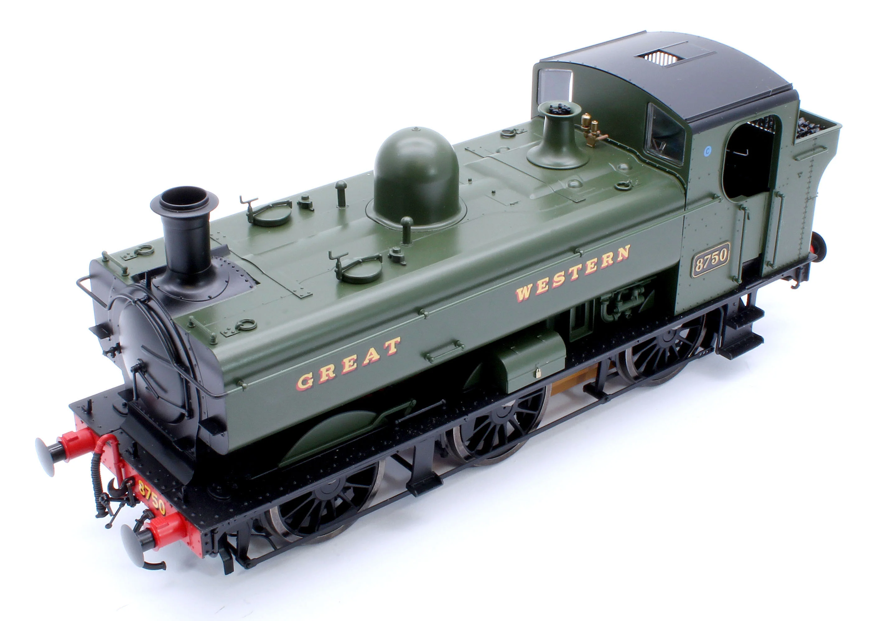 7S-007-018S Class 87xx Pannier 'Great Western' Green 8750 - Steam Tank Locomotive - Sound Fitted - Image 11