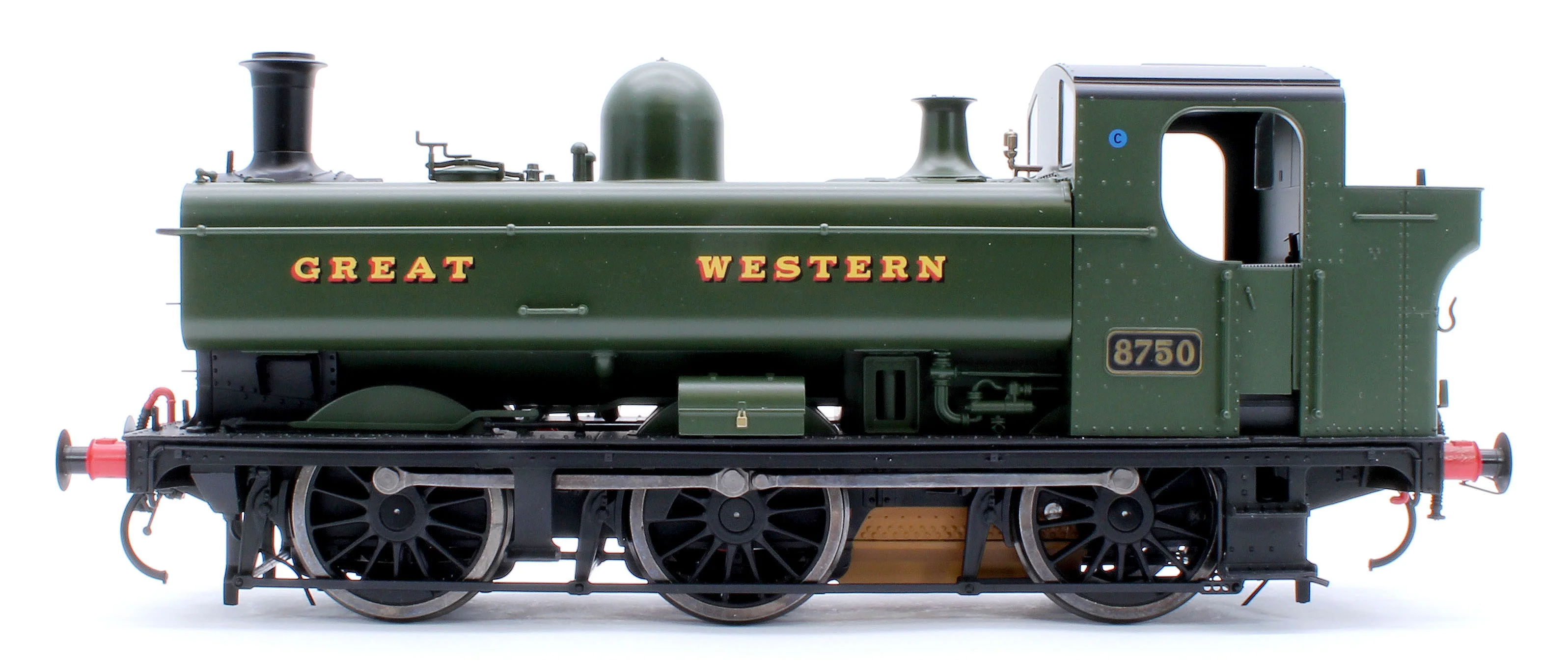 7S-007-018S Class 87xx Pannier 'Great Western' Green 8750 - Steam Tank Locomotive - Sound Fitted - Image 2