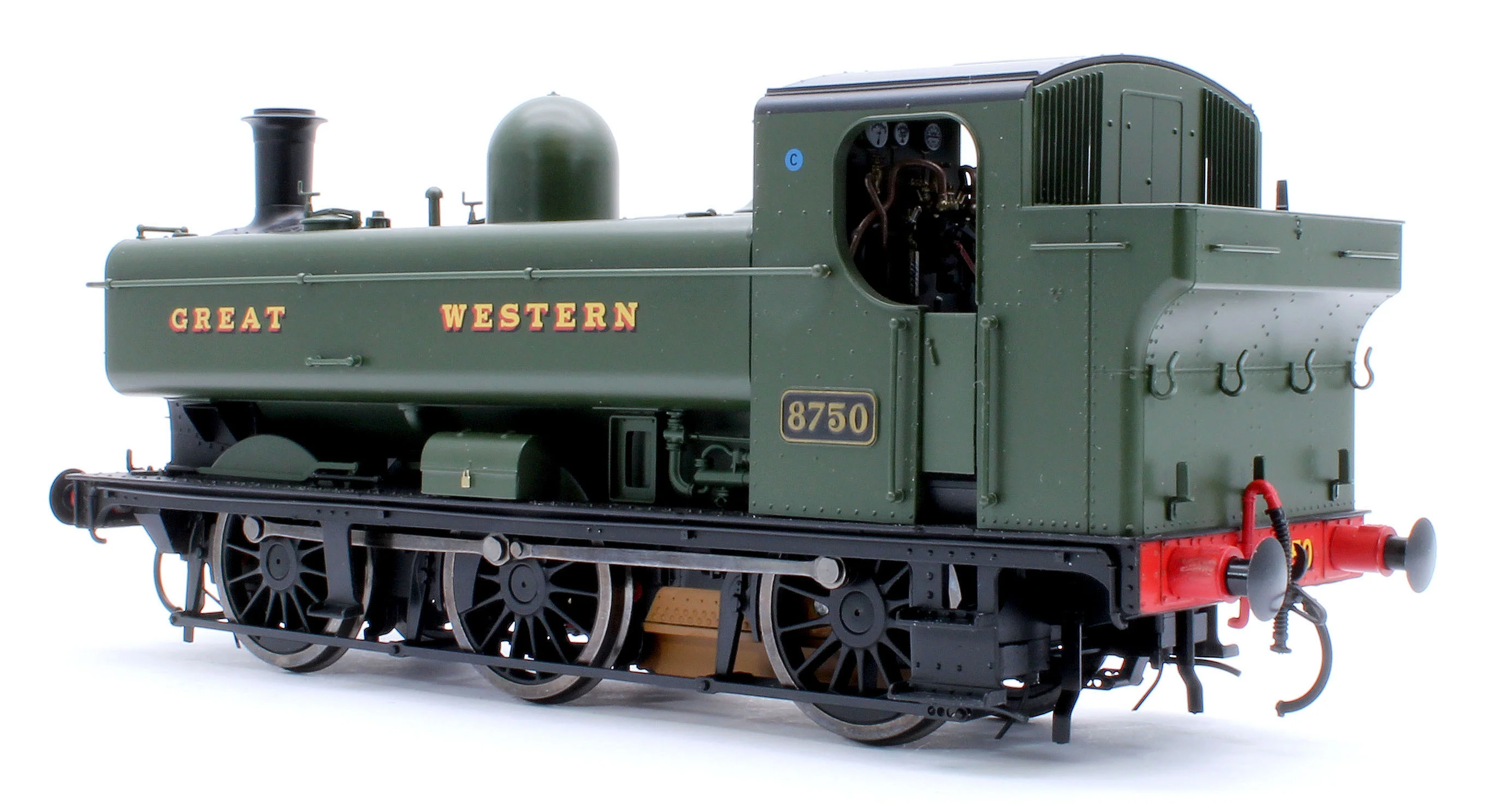 7S-007-018S Class 87xx Pannier 'Great Western' Green 8750 - Steam Tank Locomotive - Sound Fitted - Image 3