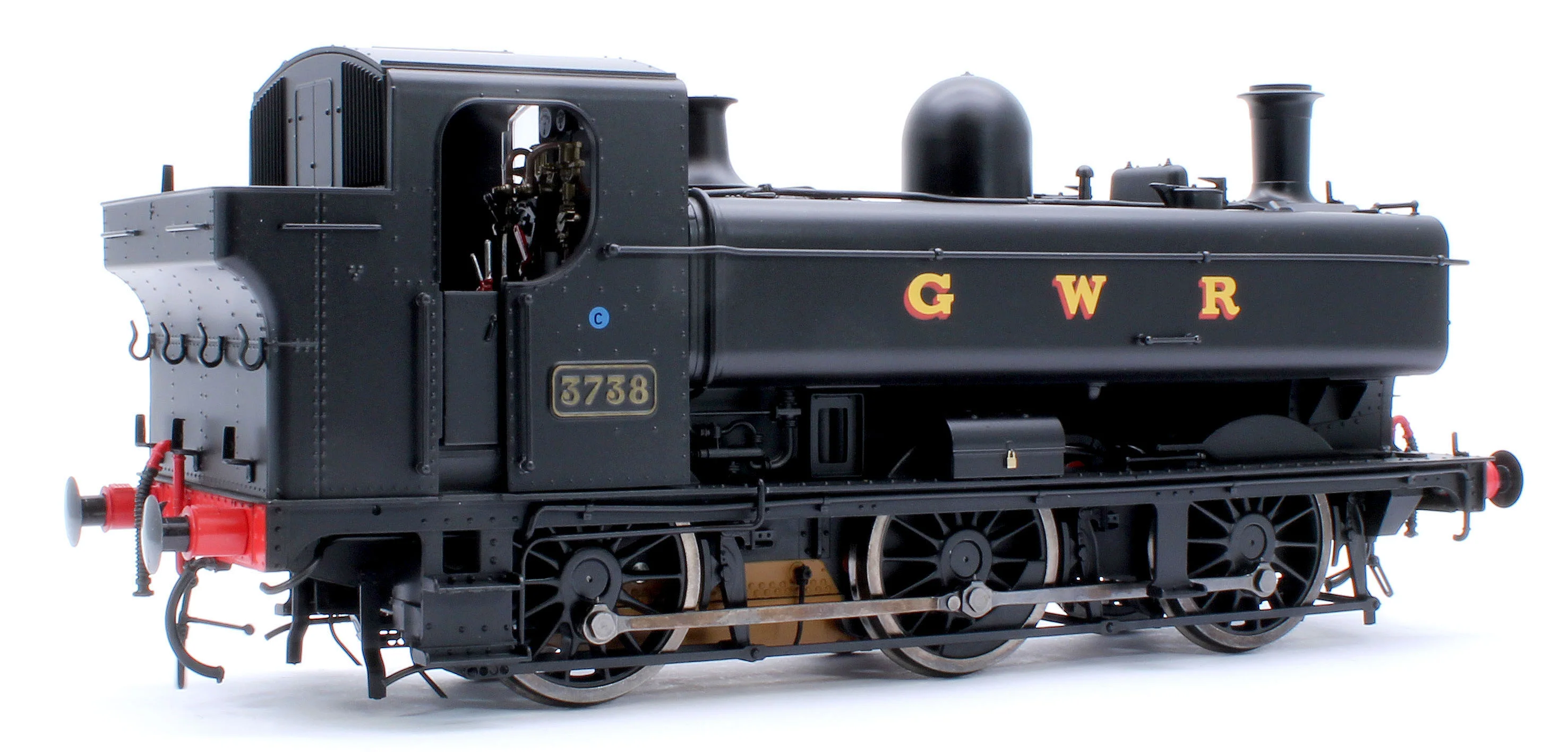 7S-007-019D Class 87xx Pannier GWR Black 3738 - Steam Tank Locomotive - DCC Fitted - Image 4