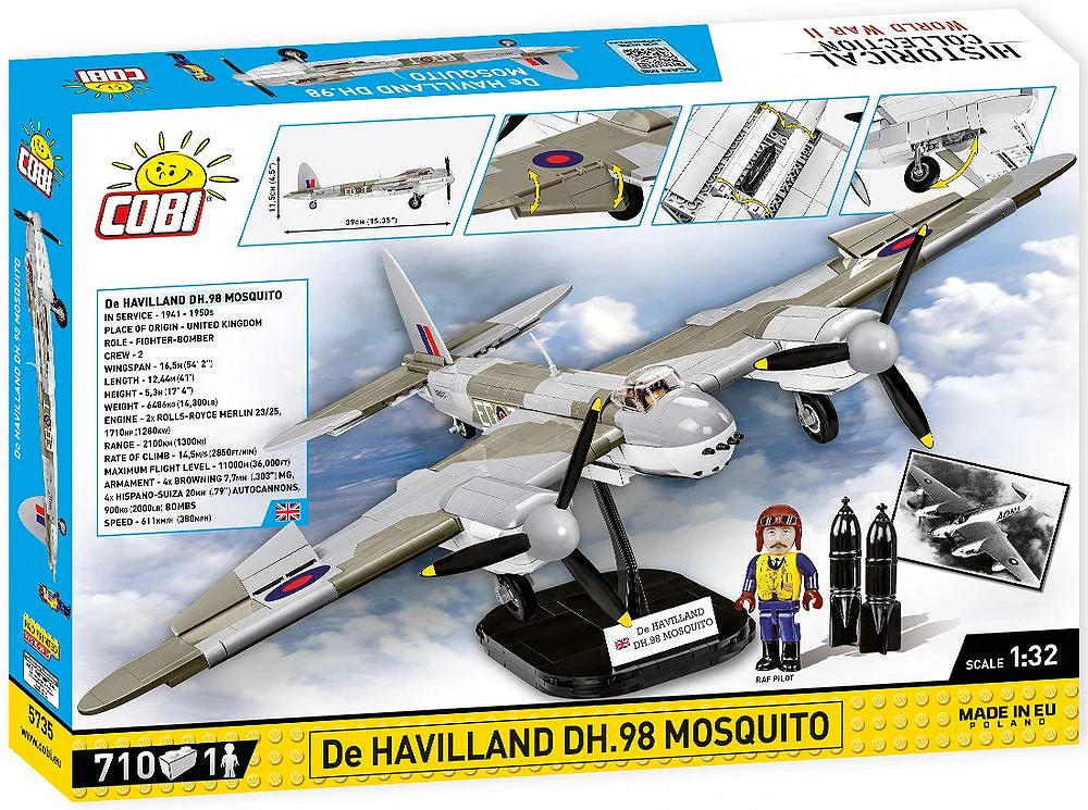 De Havilland DH-98 Mosquito WWII (695 pcs) Model Kit - Image 14