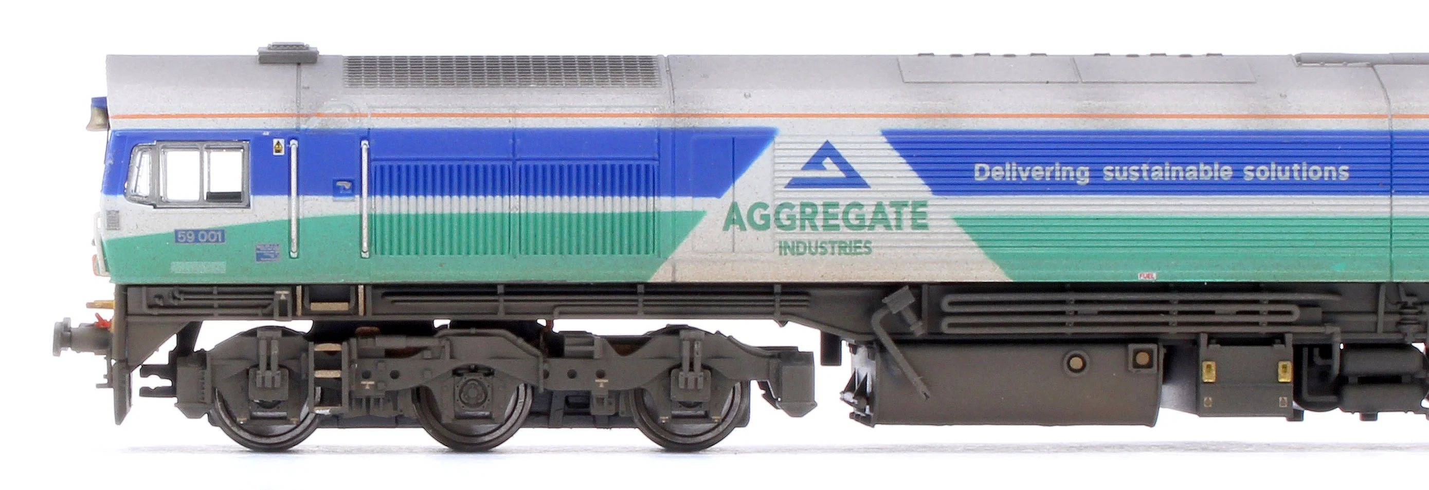 Custom Weathered Class 59 59001 Aggregate Industries Yeoman Endeavour Diesel Locomotive - Image 6