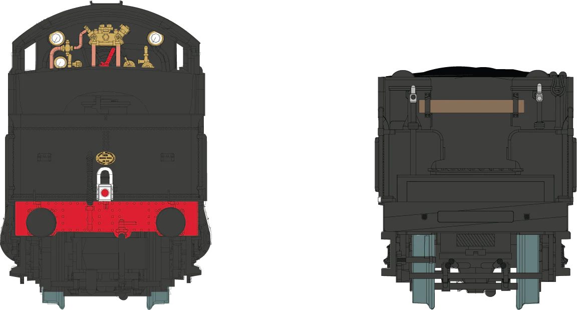 2S-001-008D 4-6-0 Torquay Manor 7800 BR Black Large Early Crest Steam Locomotive - DCC Fitted - Image 4